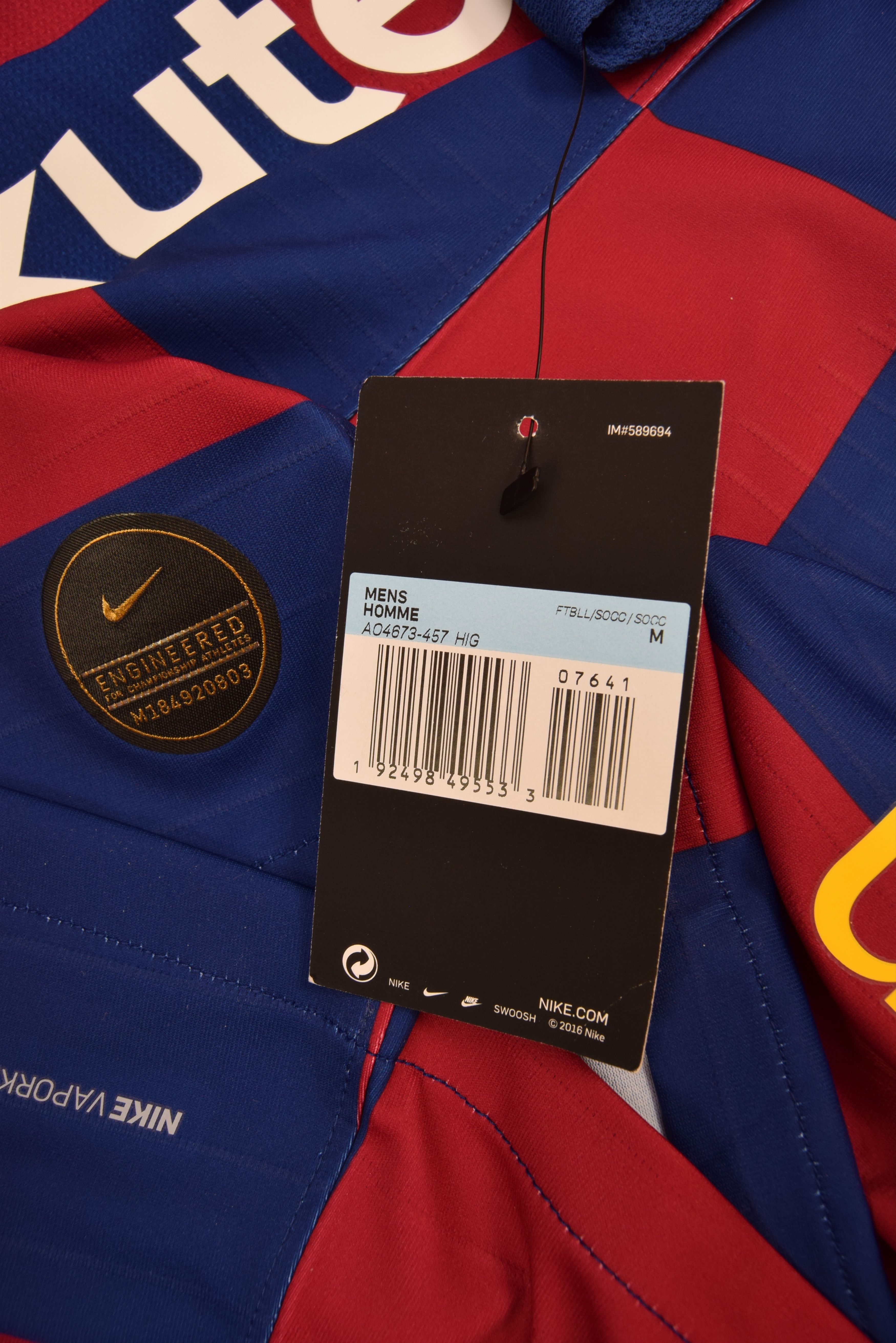 Nike FC Barcelona Nike 2019 - 2020 Player's Issue Home Shirt Size US M / EU 48-50 / 2 - 9 Thumbnail