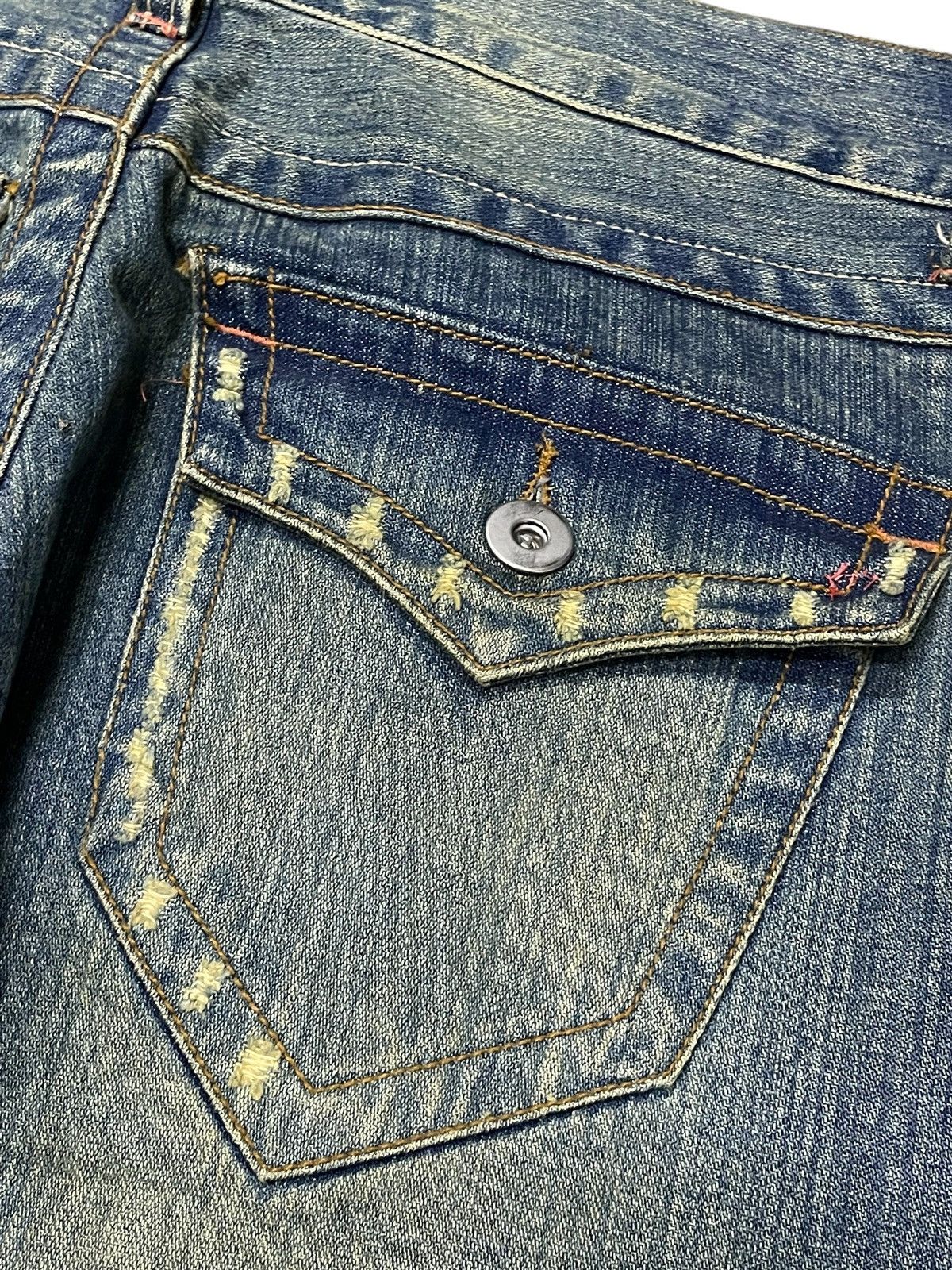 Hysteric Glamour Japanese Spiral Cut Flare Distressed Jeans Size US 32 / EU 48 - 20 Thumbnail