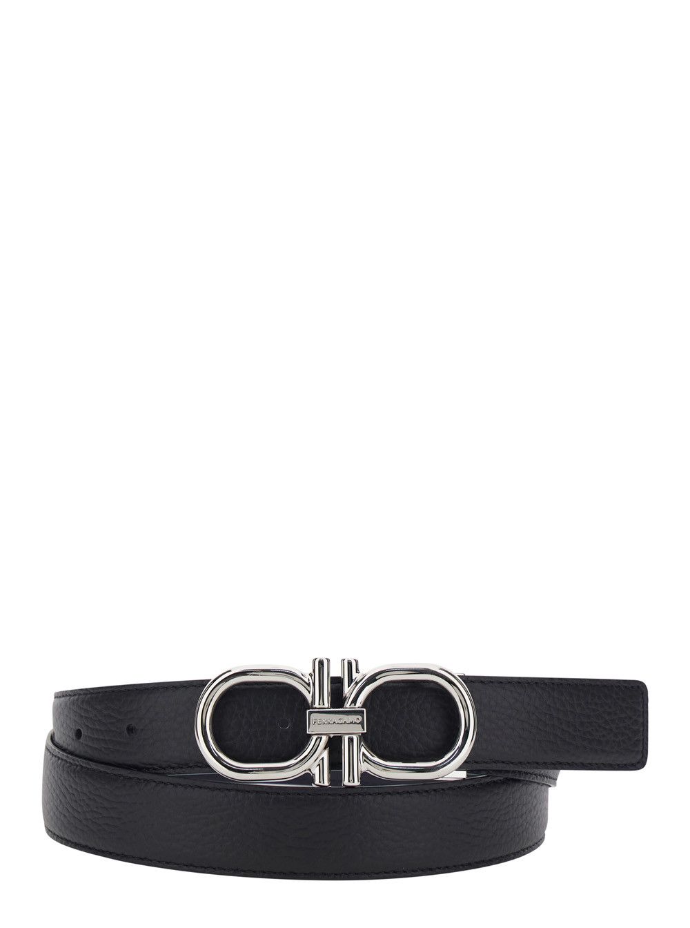 Salvatore Ferragamo Blue Reversible Belt with Gancini Buckle Closure in Leather for Men Size ONE SIZE - 1 Thumbnail