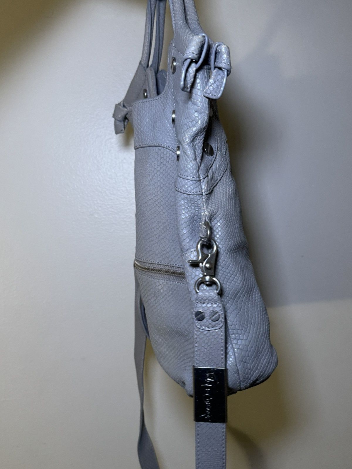 Other Vintage Foley & Corinna Grey Python Leather Bag Y2K Size ONE SIZE - 14 Thumbnail