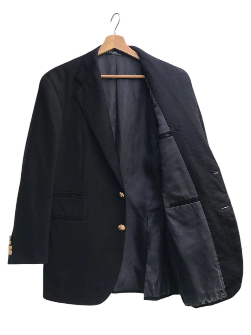 Polo Ralph Lauren Navy Polo Ralph Lauren Gold Tone Buttons Blazer Navy Size US M / EU 48-50 / 2 - 2 Thumbnail