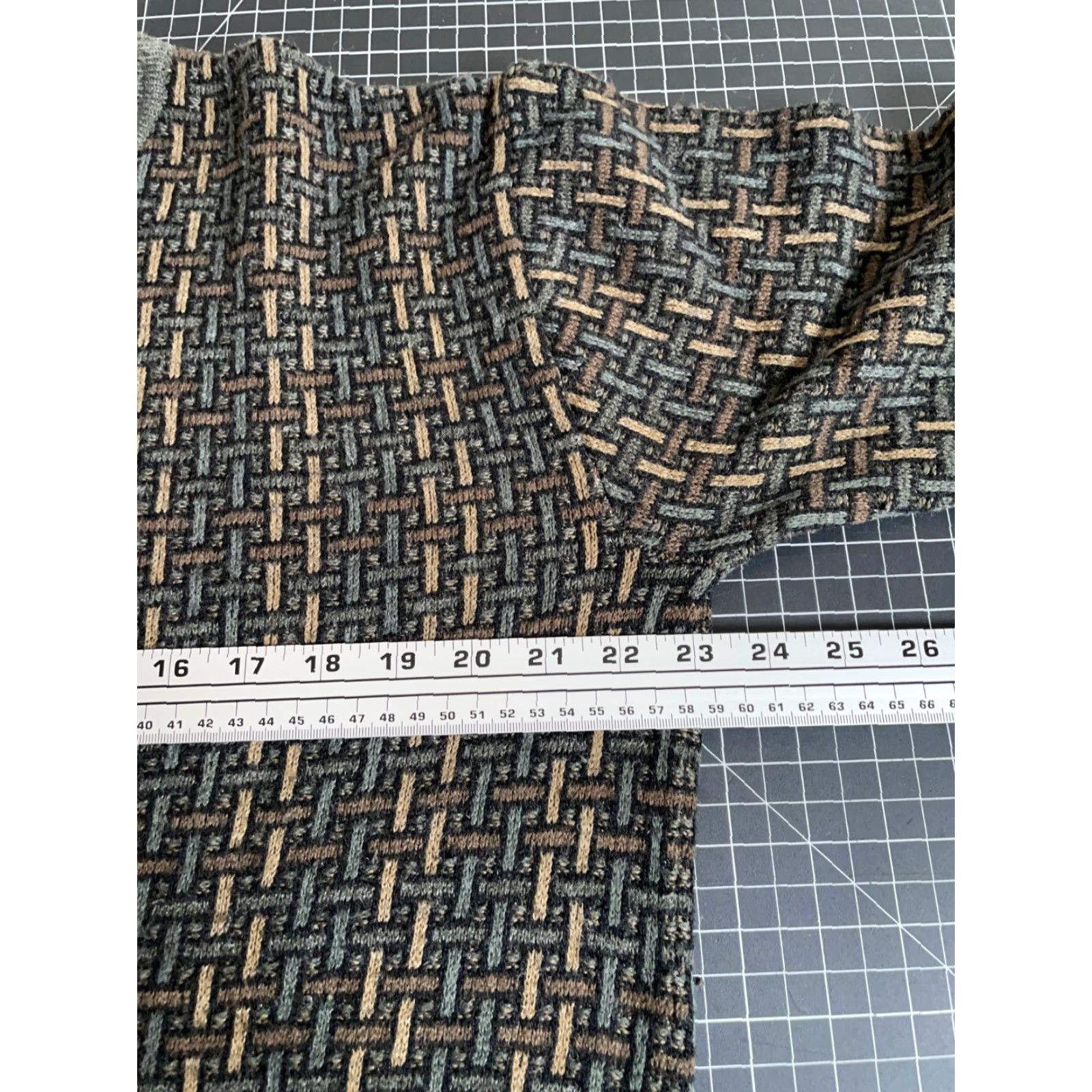 Vintage VINTAGE Crazy Horse Men's Sweater Pullover XL Green Geometric Pattern Lightweight Knit 90s Dad Retro Fall Winter Size US XL / EU 56 / 4 - 5 Thumbnail