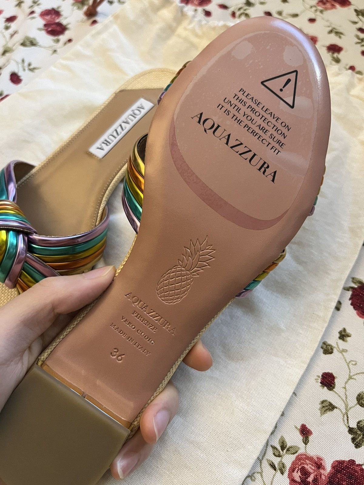 Aquazzura NEW Aquazurra Bacalar Leather Flats Size US 6 / IT 36 - 4 Thumbnail