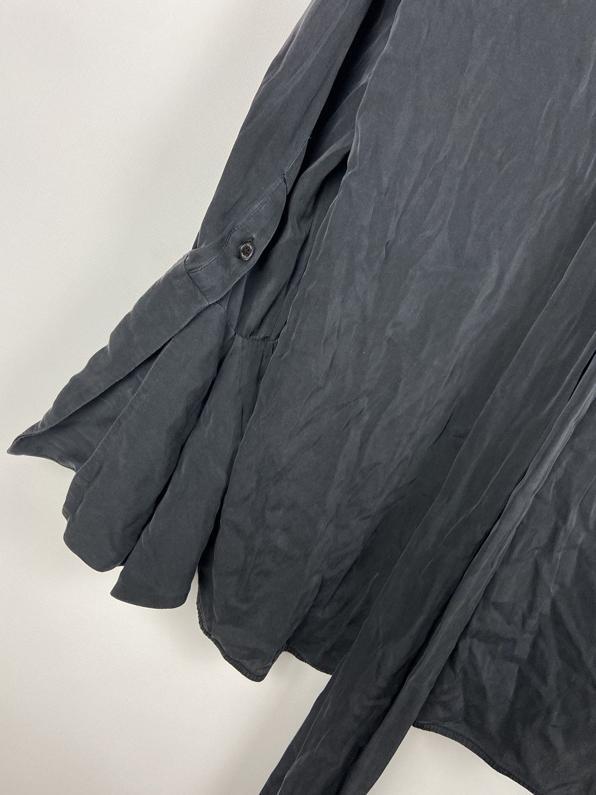 ELLERY Ellery Luxury Black Shirt Asymmetrical Long Sleeve Silk Size M / US 6-8 / IT 42-44 - 16 Thumbnail