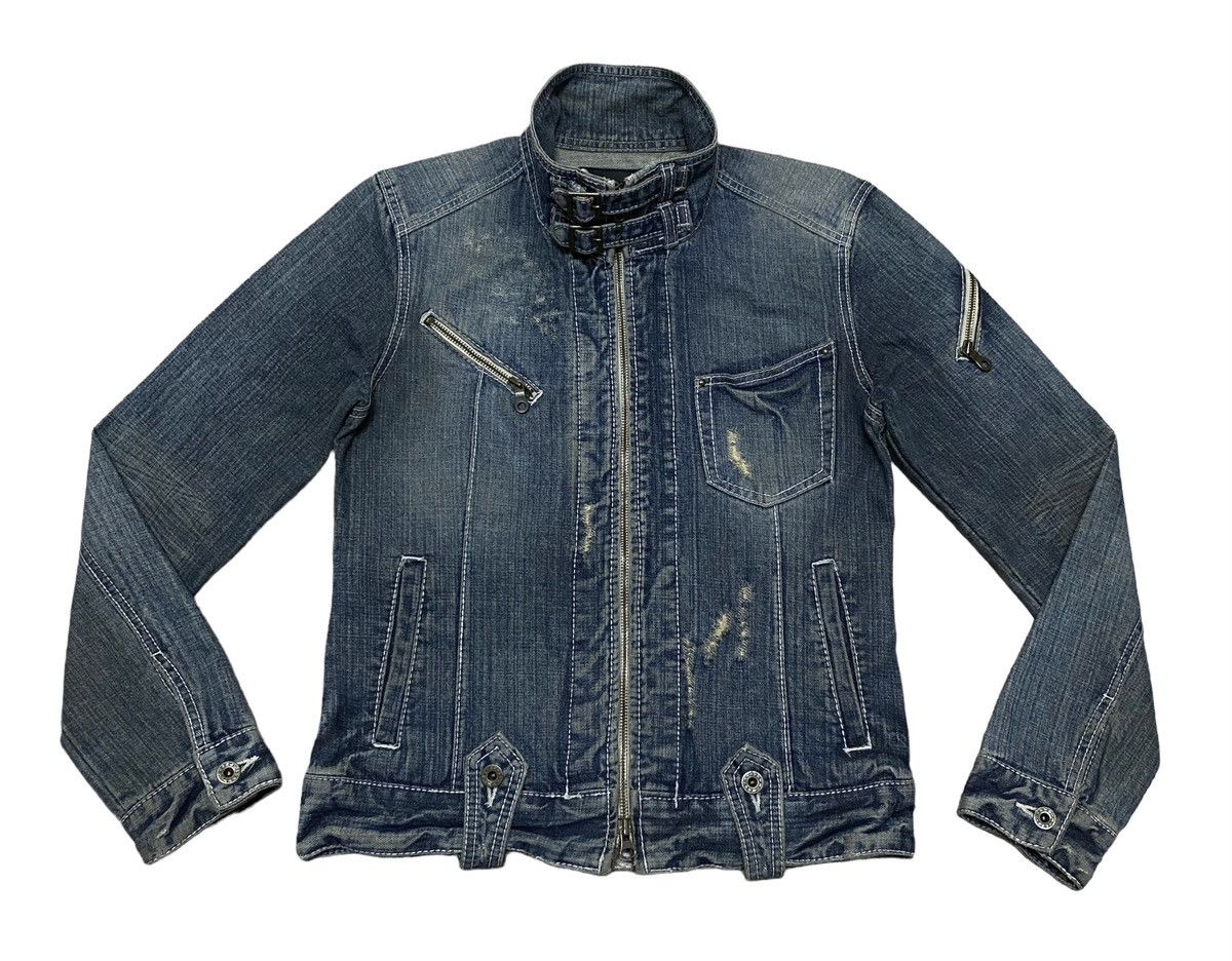 image of Design Vintage Boycott Avant Garde Denim Jacket 2000S, Men's (Size Medium)