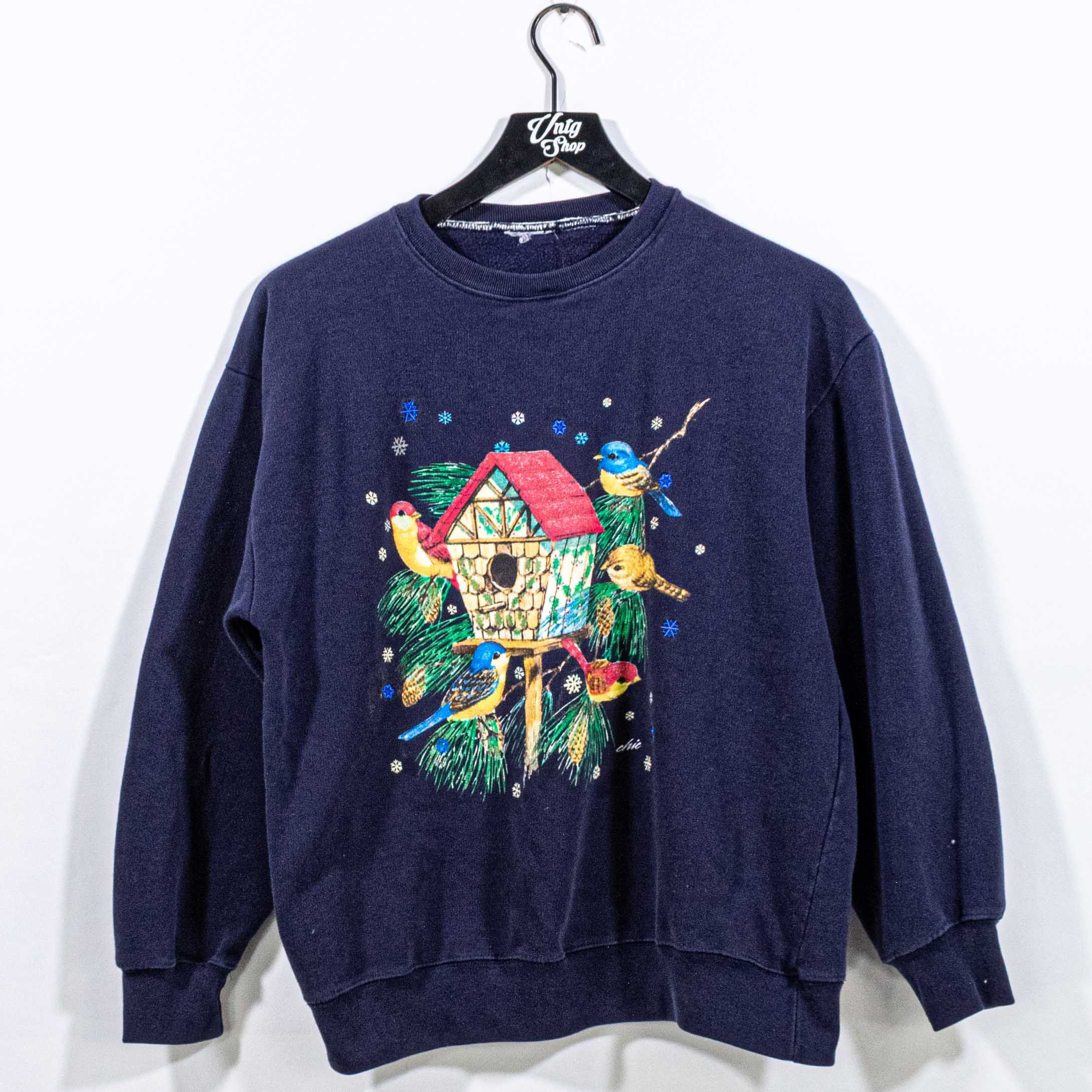 Arts & Science × Vintage Bird Feeder Nature Art Sweatshirt Medium Y2K Preppy Outdoor Size US M / EU 48-50 / 2 - 1 Thumbnail