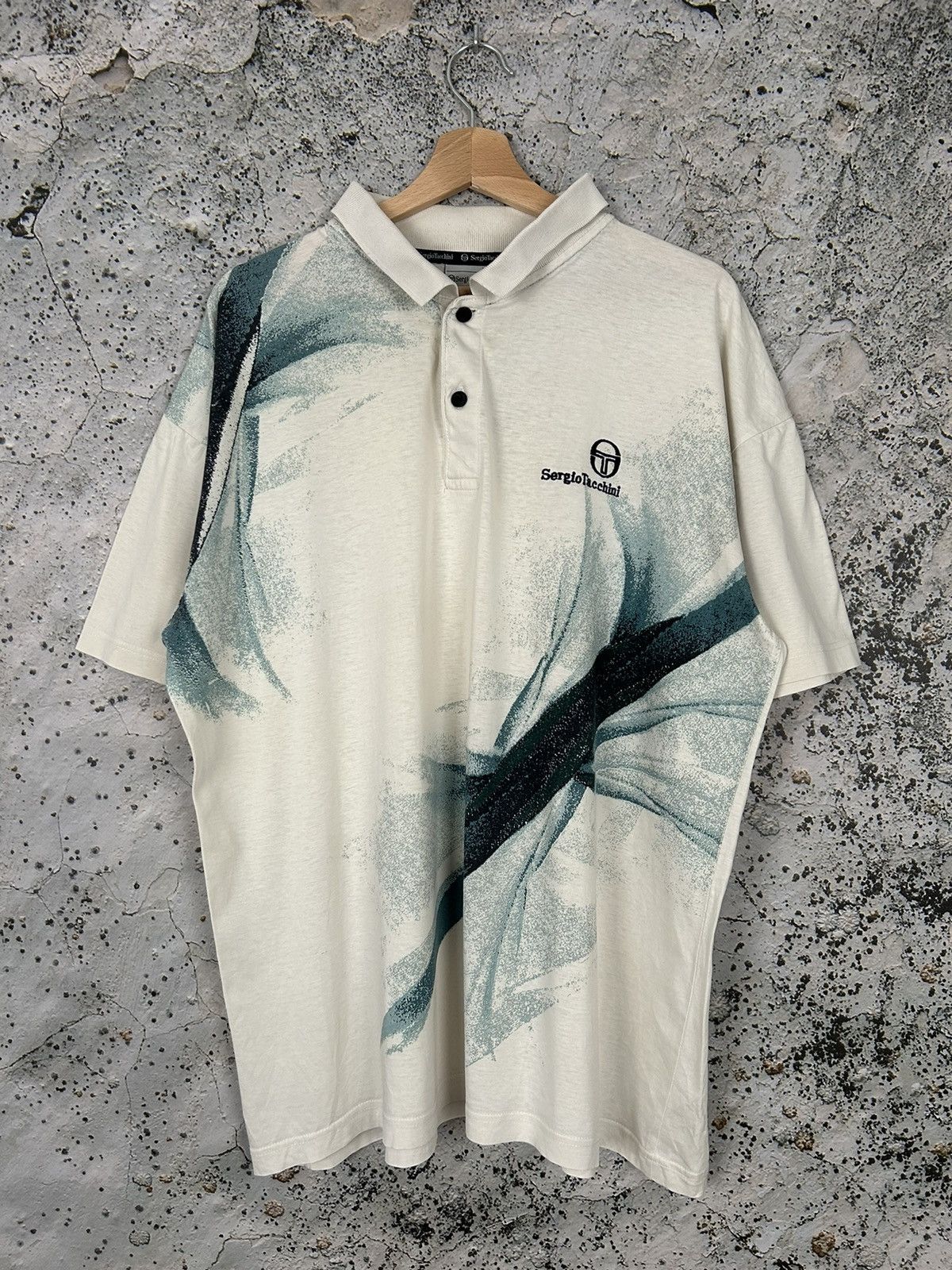 Sergio Tacchini Vintage Sergio Tacchini Retro 90s Polo Tee Skate Size US XL / EU 56 / 4 - 1 Thumbnail