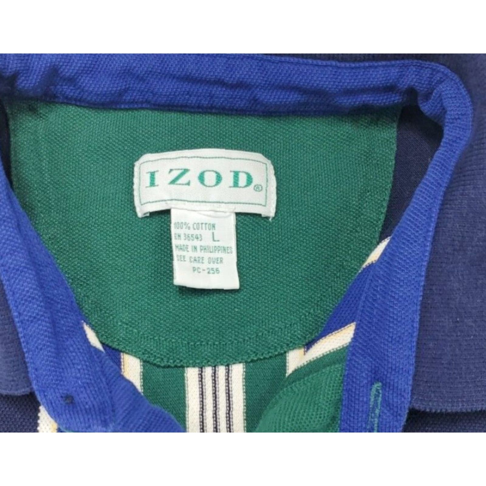 Izod VINTAGE IZOD Polo Shirt Mens L Striped Preppy Casual Shirt Golf Size US L / EU 52-54 / 3 - 5 Thumbnail