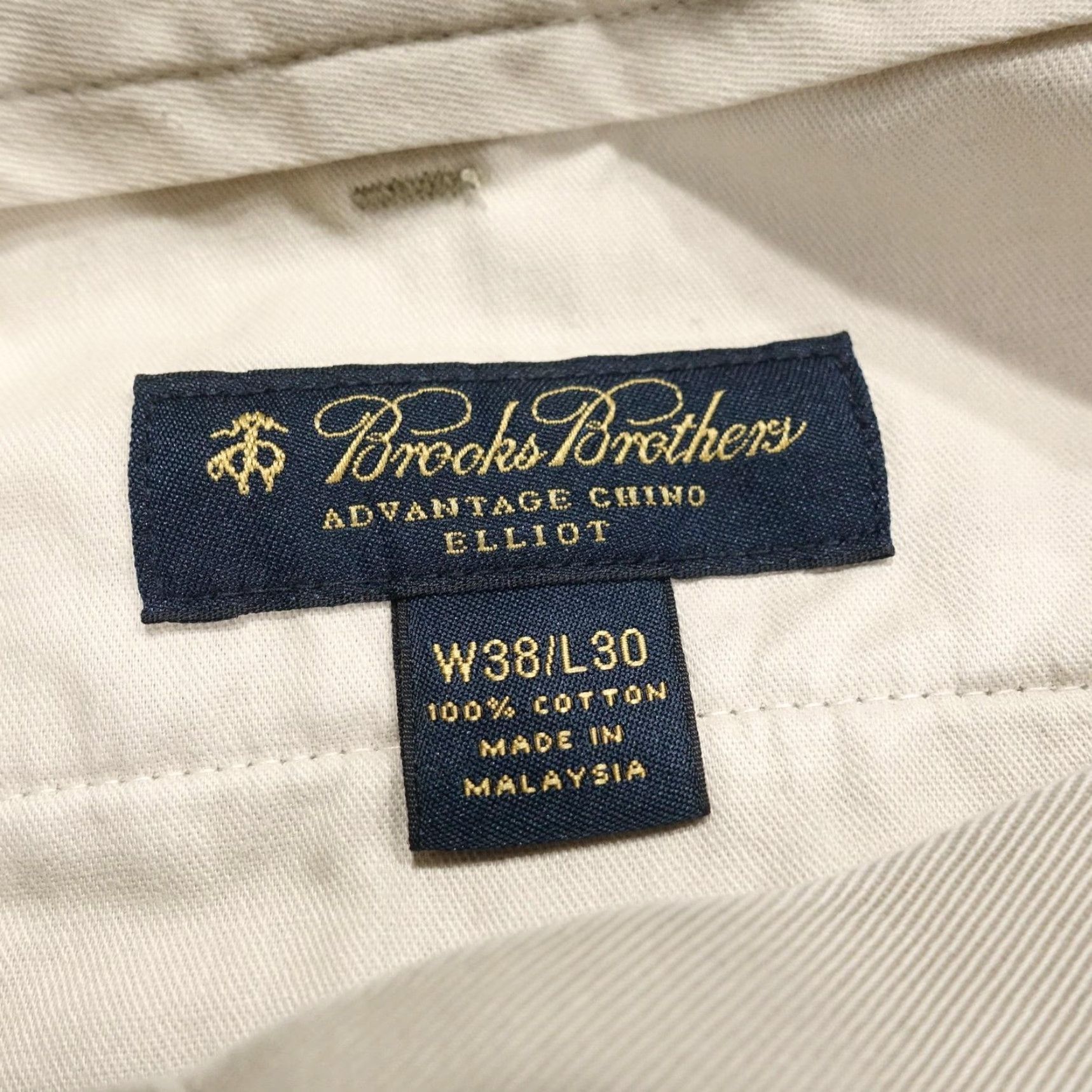 Brooks Brothers Brooks Brothers Pants Adult 38x30 Beige Chino Clark Fit Advantage Pleated Cuffed Cotton Mens Size US 38 / EU 54 - 6 Thumbnail