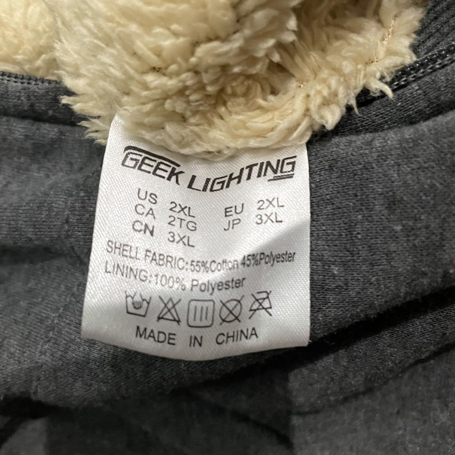 Vintage Geek Lighting Hoodie Womens 2XL Gray Jacket Size XXL / US 16-18 / IT 52-54 - 4 Thumbnail