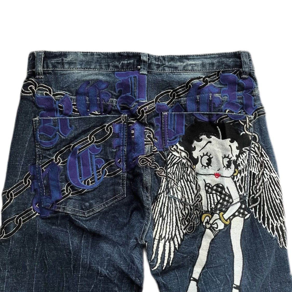 Cartoon Network 🔥Bettyboop X Red Pepper Vintage Denim Pants Size US 32 / EU 48 - 2 Thumbnail