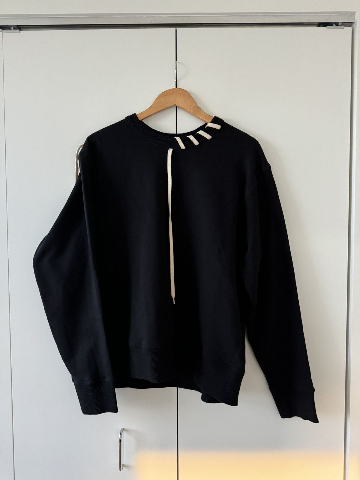 Craig Green Black Laced Sweatshirt FW21 XL Size US XL / EU 56 / 4 - 1 Preview