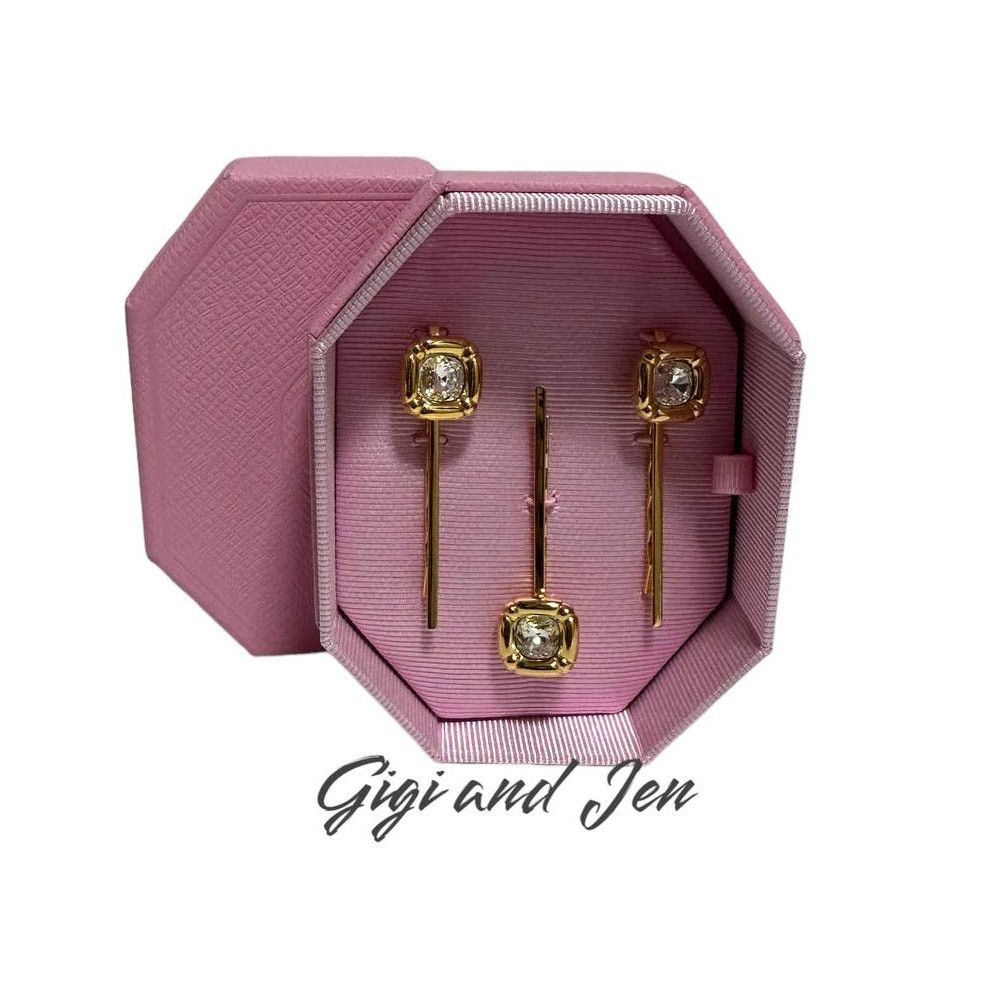 Swarovski Swarovski Dulci Crystal Gold plated 3-Piece Hairpin Set Size ONE SIZE - 1 Thumbnail