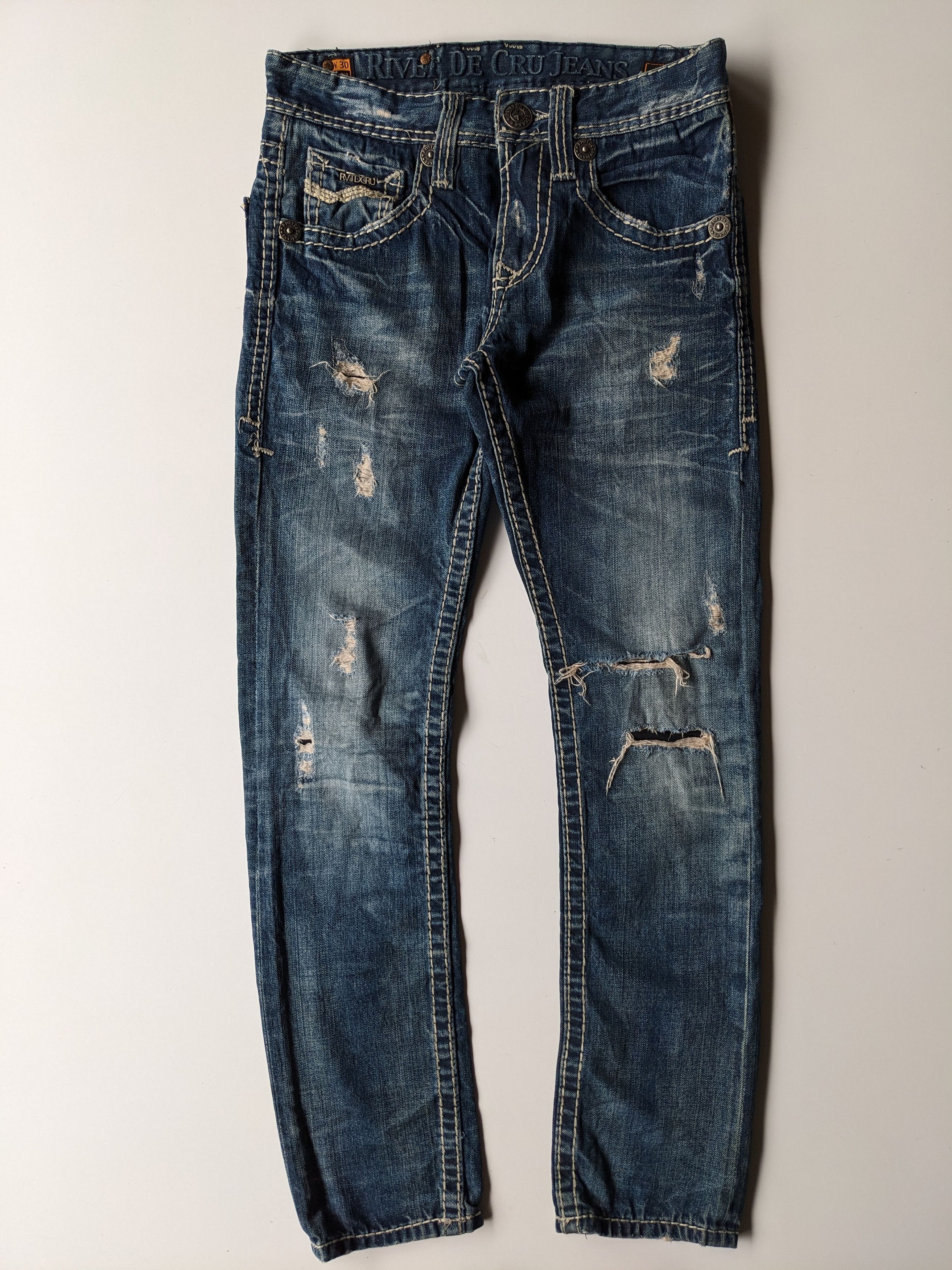 If Six Was Nine × Japanese Brand × Tornado Mart Rivet de Cru distressed ripped jeans Size US 32 / EU 48 - 1 Thumbnail