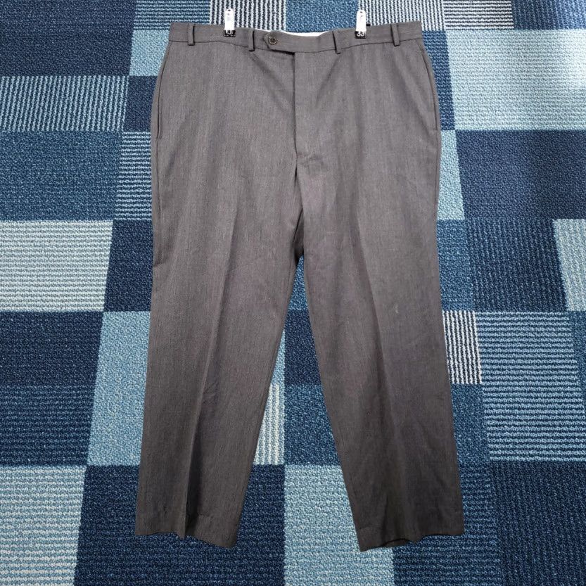 Brooks Brothers Brooks Brothers 346 Mens Dress Pants 40x30 Gray Flat Front Straight Wool Trouser Size US 40 / EU 56 - 1 Thumbnail