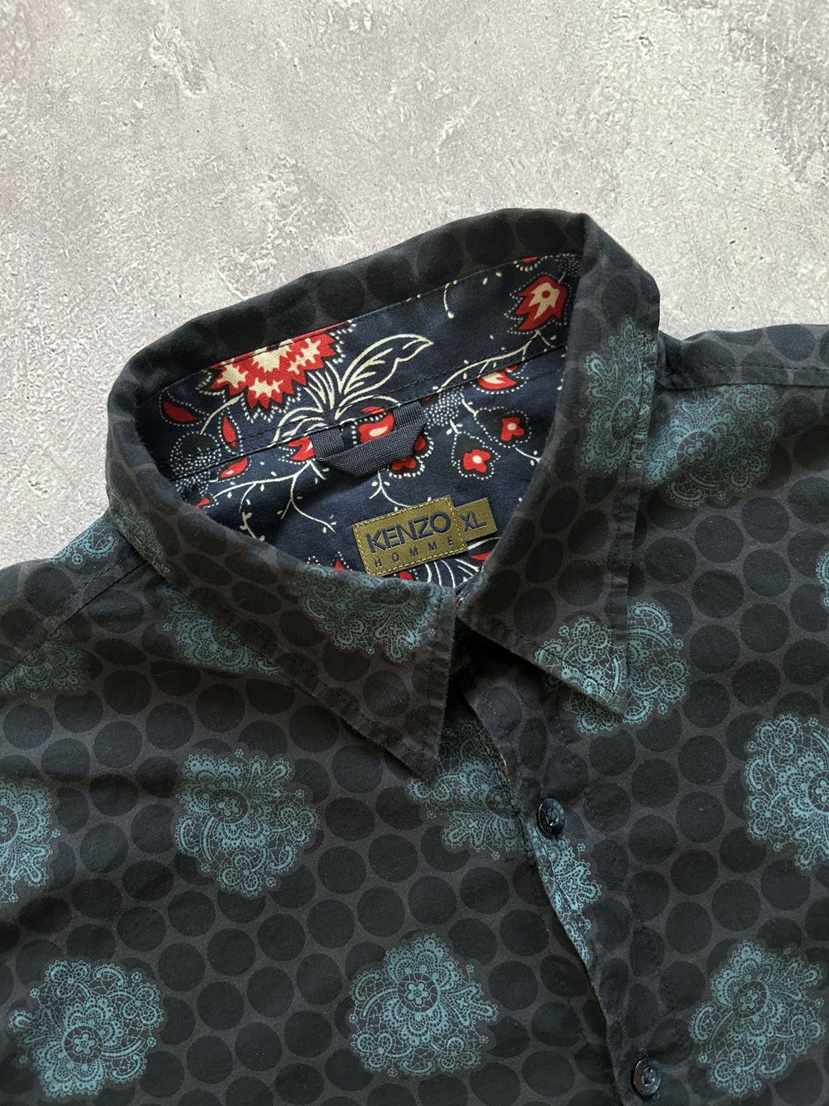 Designer × Kenzo KENZO Homme All over Flowers Print Shirt Size XL Size US XL / EU 56 / 4 - 4 Thumbnail