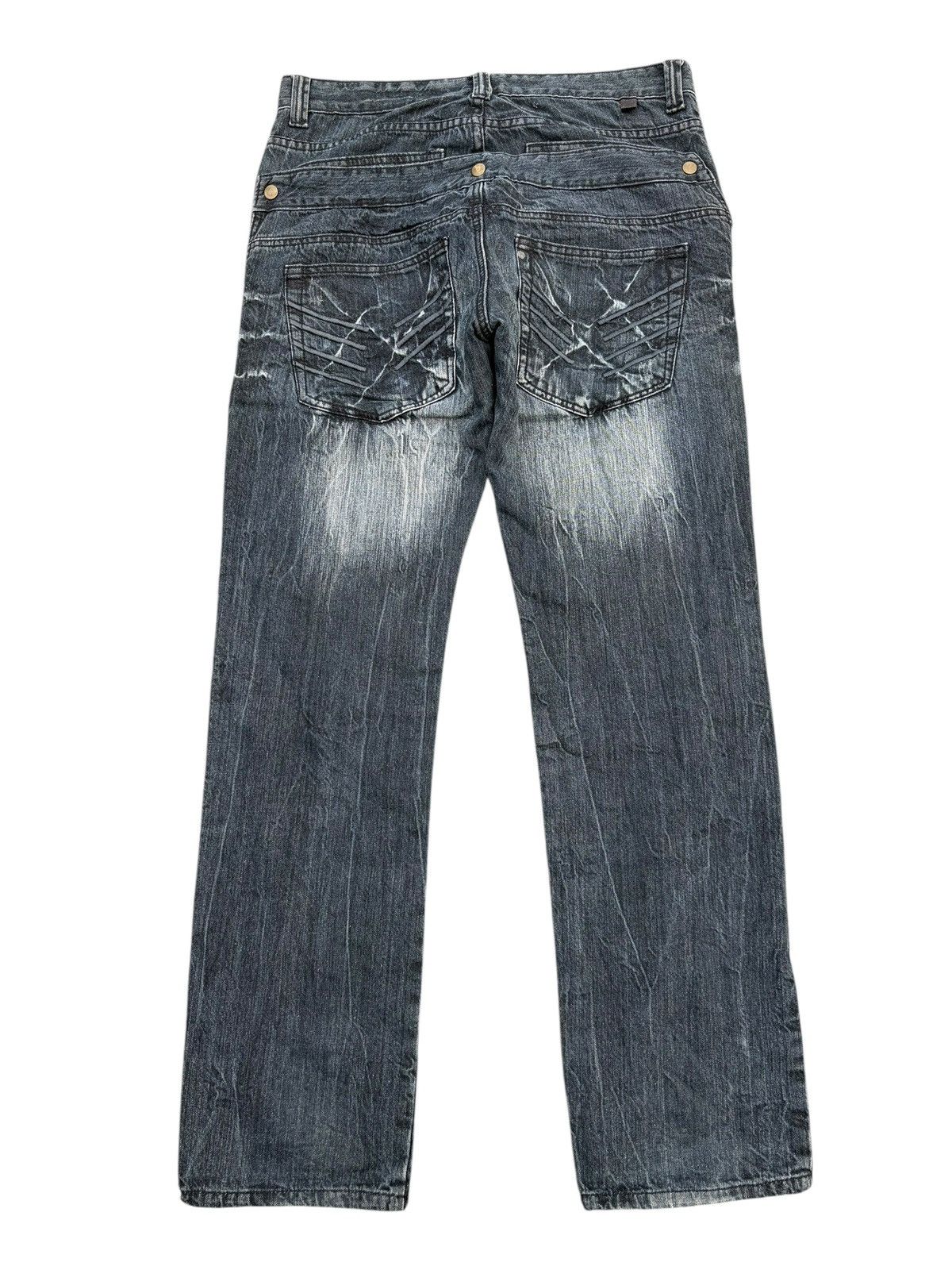 Hysteric Glamour PUNK MINISTRY HYSTERIC DOUBLE WAIST CLAWNMARK DISTESSEDDENIM Size US 35 - 3 Thumbnail