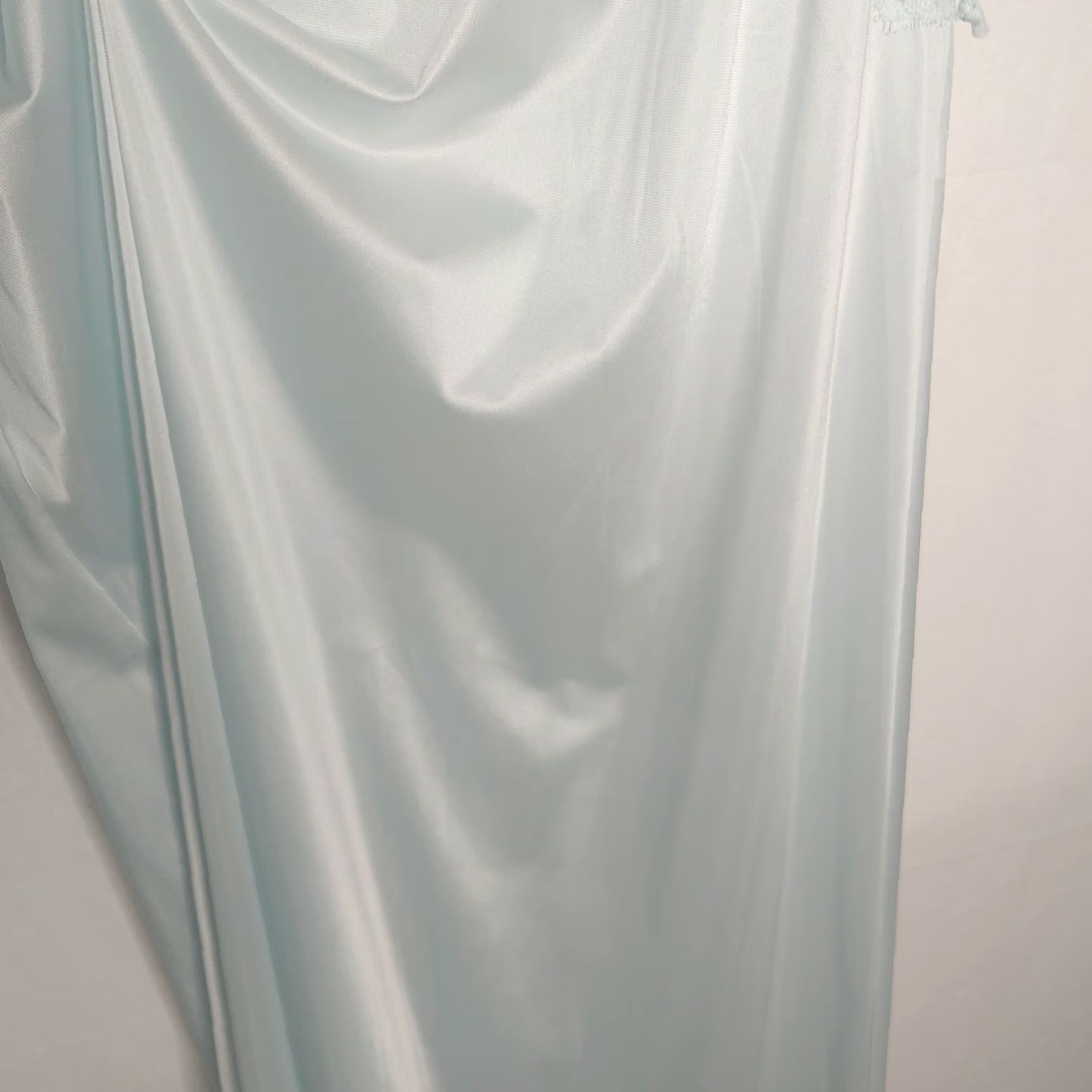 Vintage VINTAGE 1980s Women's Medium Nightgown Nylon Lace Sleeveless Blue Sexy Lounge Wear Size ONE SIZE - 5 Thumbnail