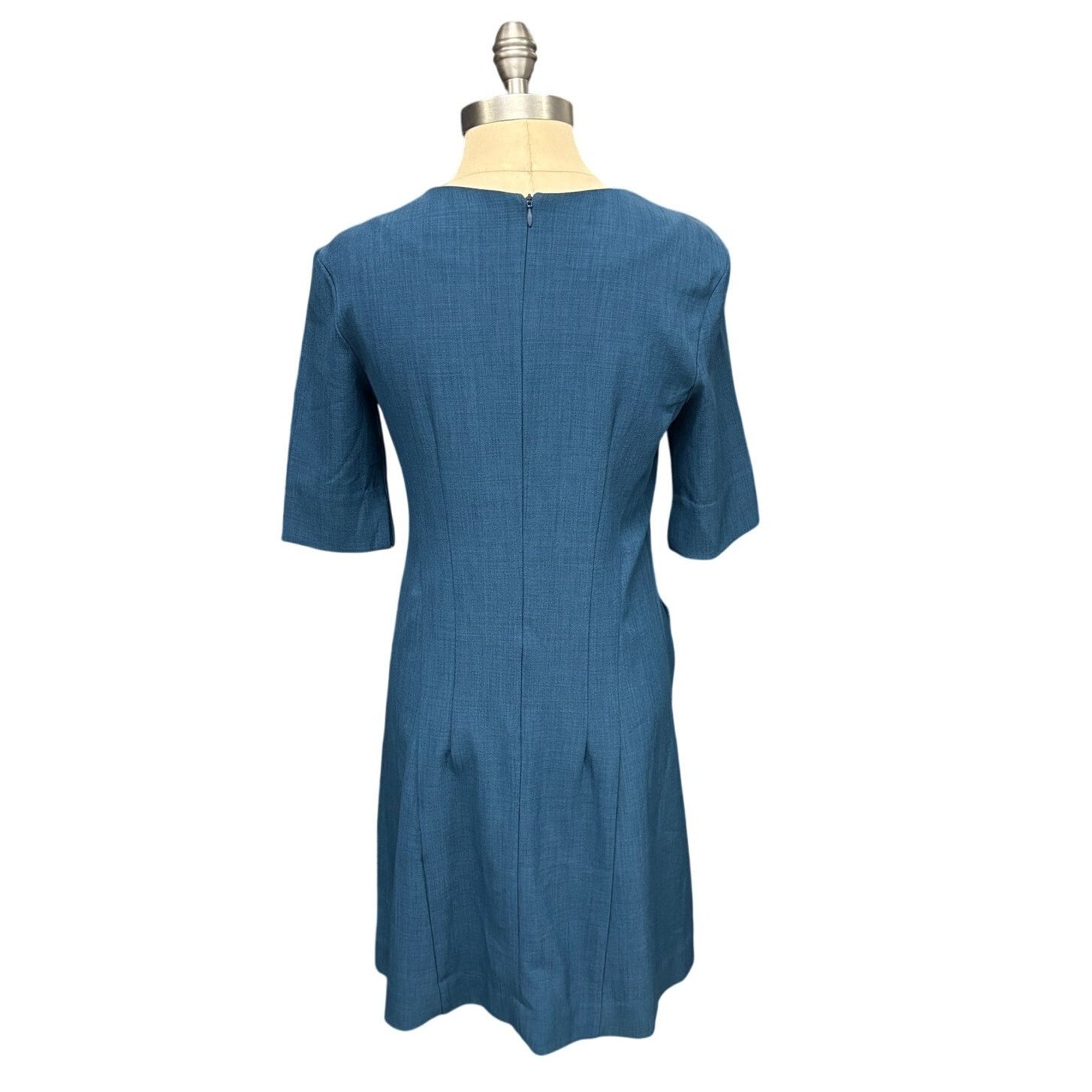 Other M.M. Lafleur Wondertex Emily Dress Size 4 Square Neck Blue Size S / US 4 / IT 40 - 6 Thumbnail