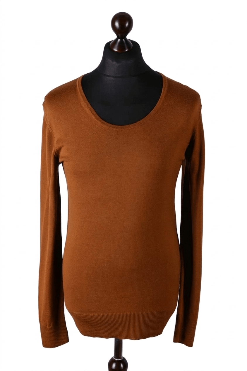 Hugo Boss Hugo Boss Orange Brown Crew Neck Long Sleeve Sweater Size US S / EU 44-46 / 1 - 1 Thumbnail