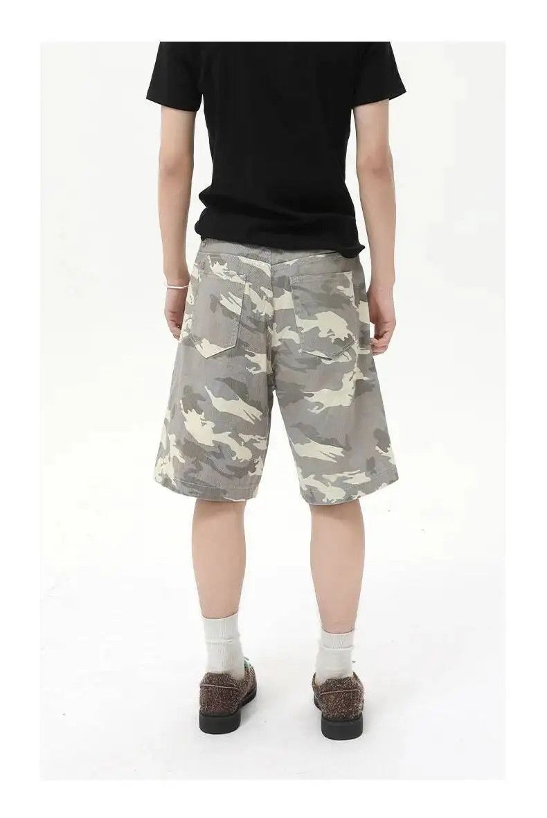 Japanese Brand Light Camo Baggy Denim Shorts Size US 34 / EU 50 - 1 Thumbnail