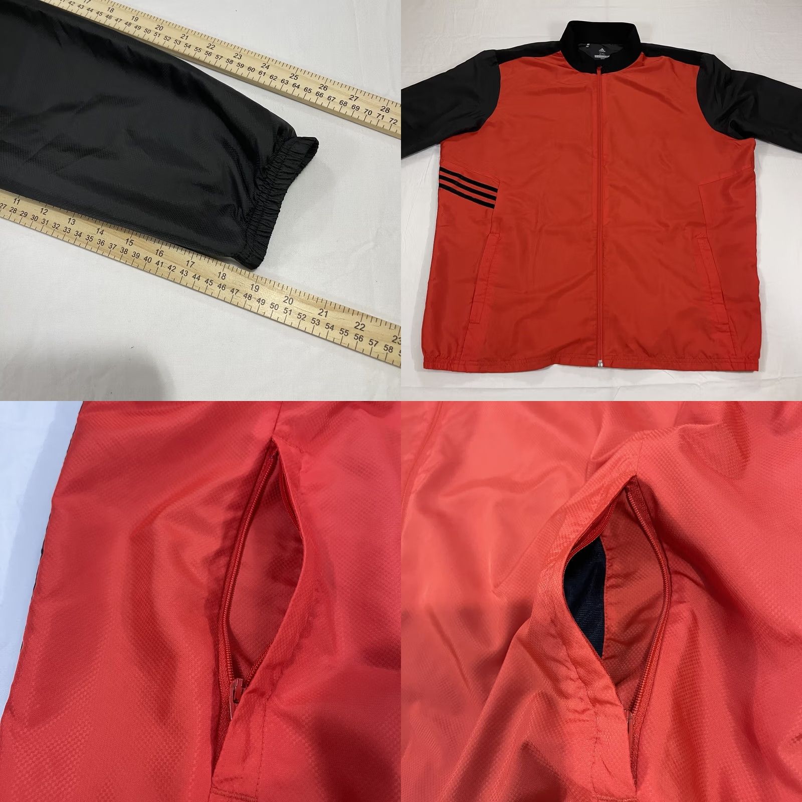 Adidas Adidas Golf Windbreaker 2XL Jacket Mens Red Black 3 Stripes Climaproof CZ8498 Full Zip Vented Moisture Wicking Windproof Pockets Size US XXL / EU 58 / 5 - 8 Thumbnail