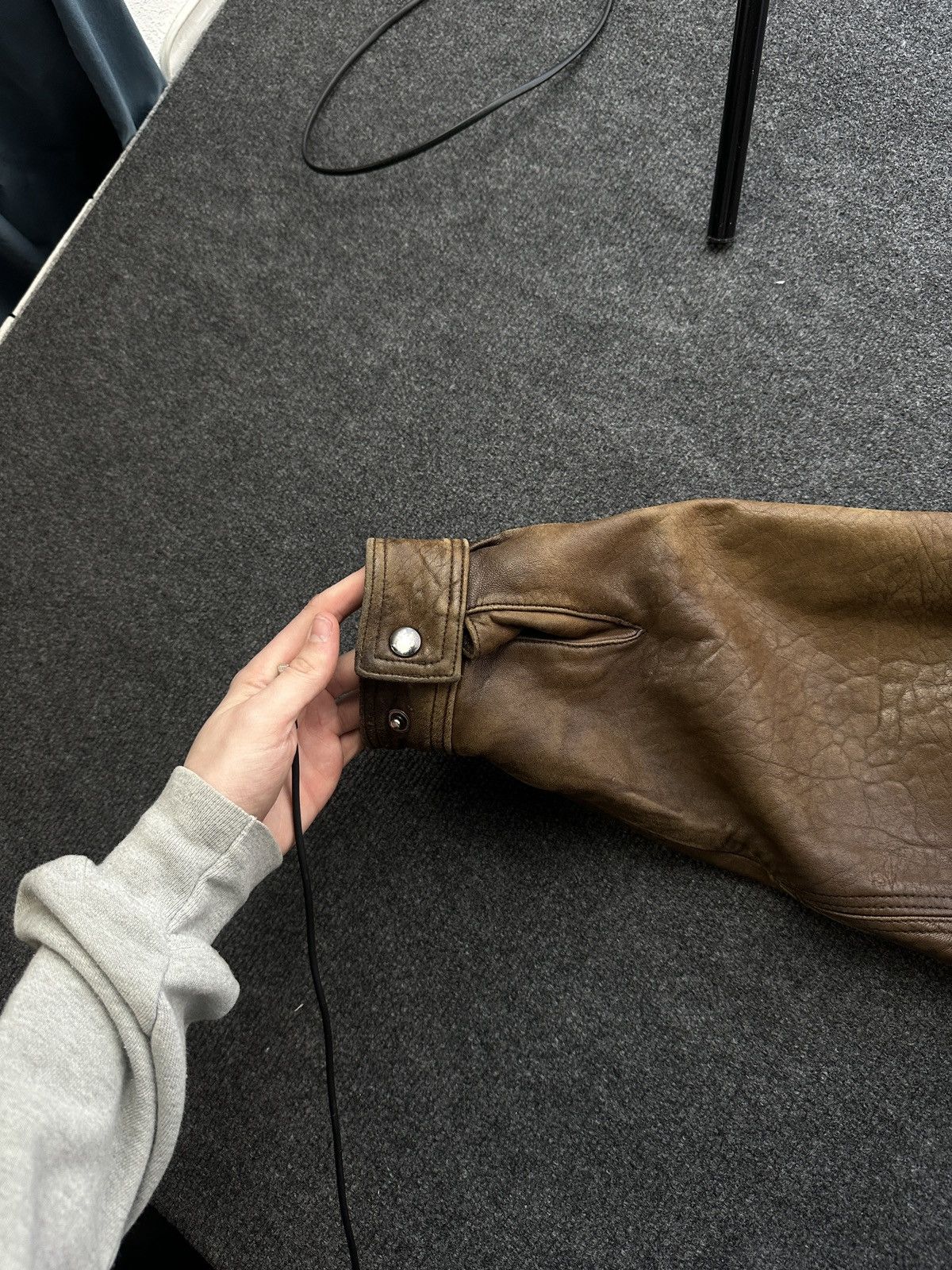 Other 🚨VNTG LEATHER JACKET AVANT GARDE ASYMMETRICAL BROWN MOTO Size US M / EU 48-50 / 2 - 21 Thumbnail