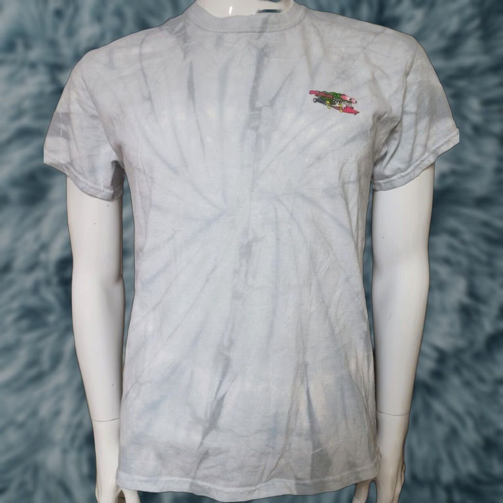Vintage Santa Cruz Skateboards Slasher T Shirt Small Medium Tie Dye Gray Mens Graphic Tee Short Sleeve 100% Cotton Size US S / EU 44-46 / 1 - 1 Thumbnail