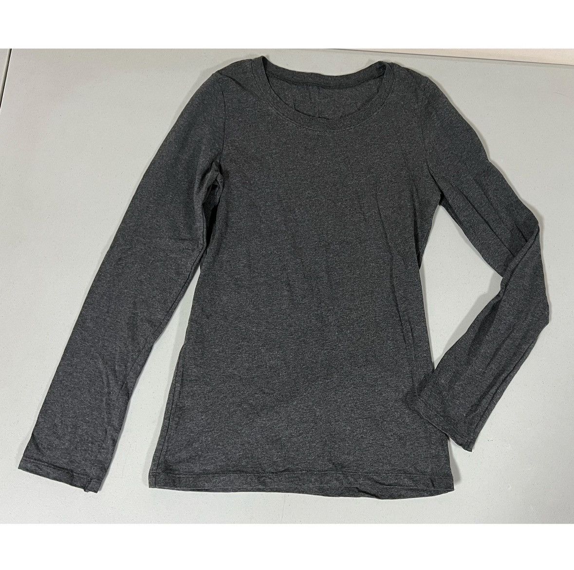 Japanese Brand Gray Marled Crewneck Long Sleeve T-Shirt Top Tee Size S 🩶 Size S / US 4 / IT 40 - 1 Thumbnail