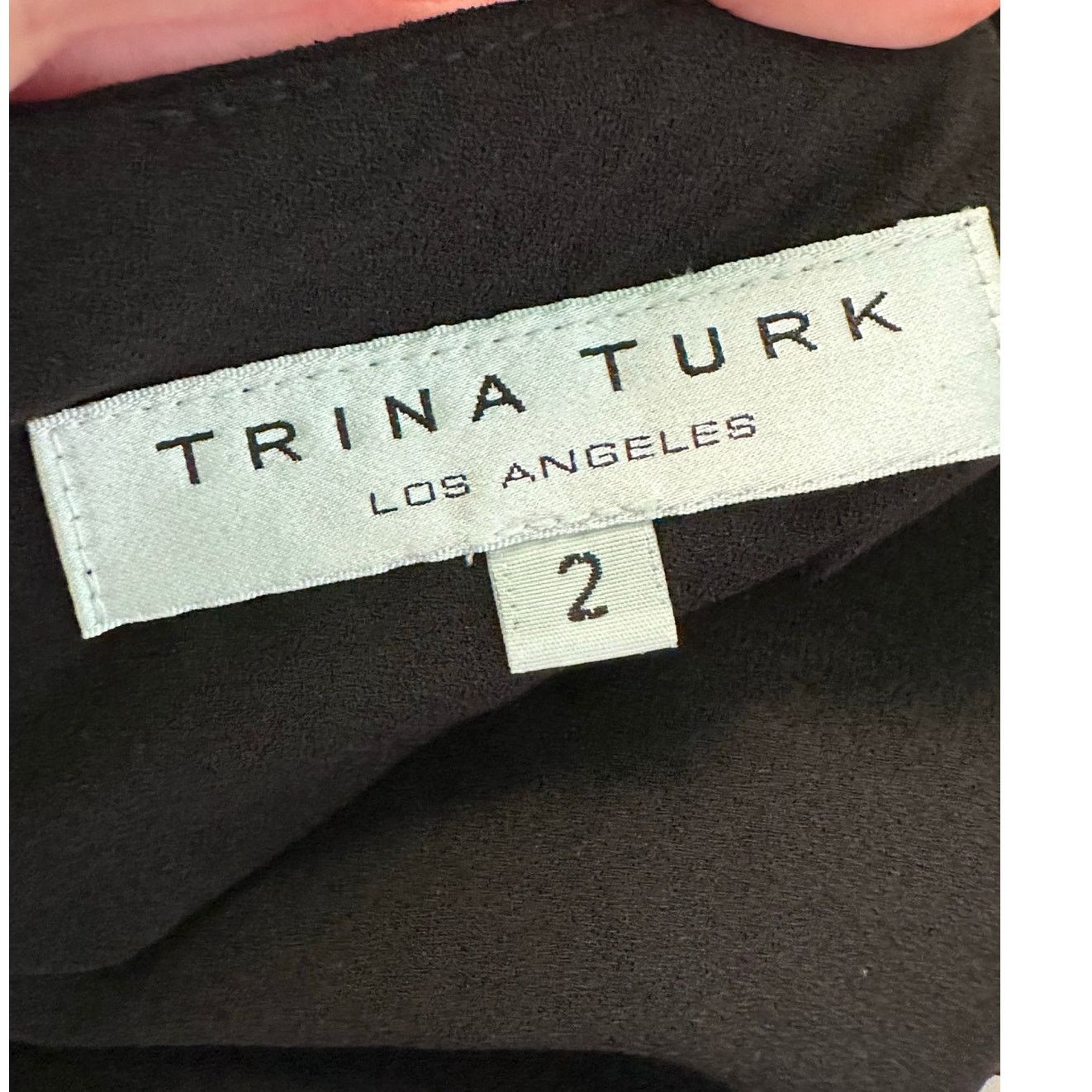 Trina Turk TRINA TURK black crepe shoulder bow sleeveless dress size 2 Size XS / US 0-2 / IT 36-38 - 3 Thumbnail