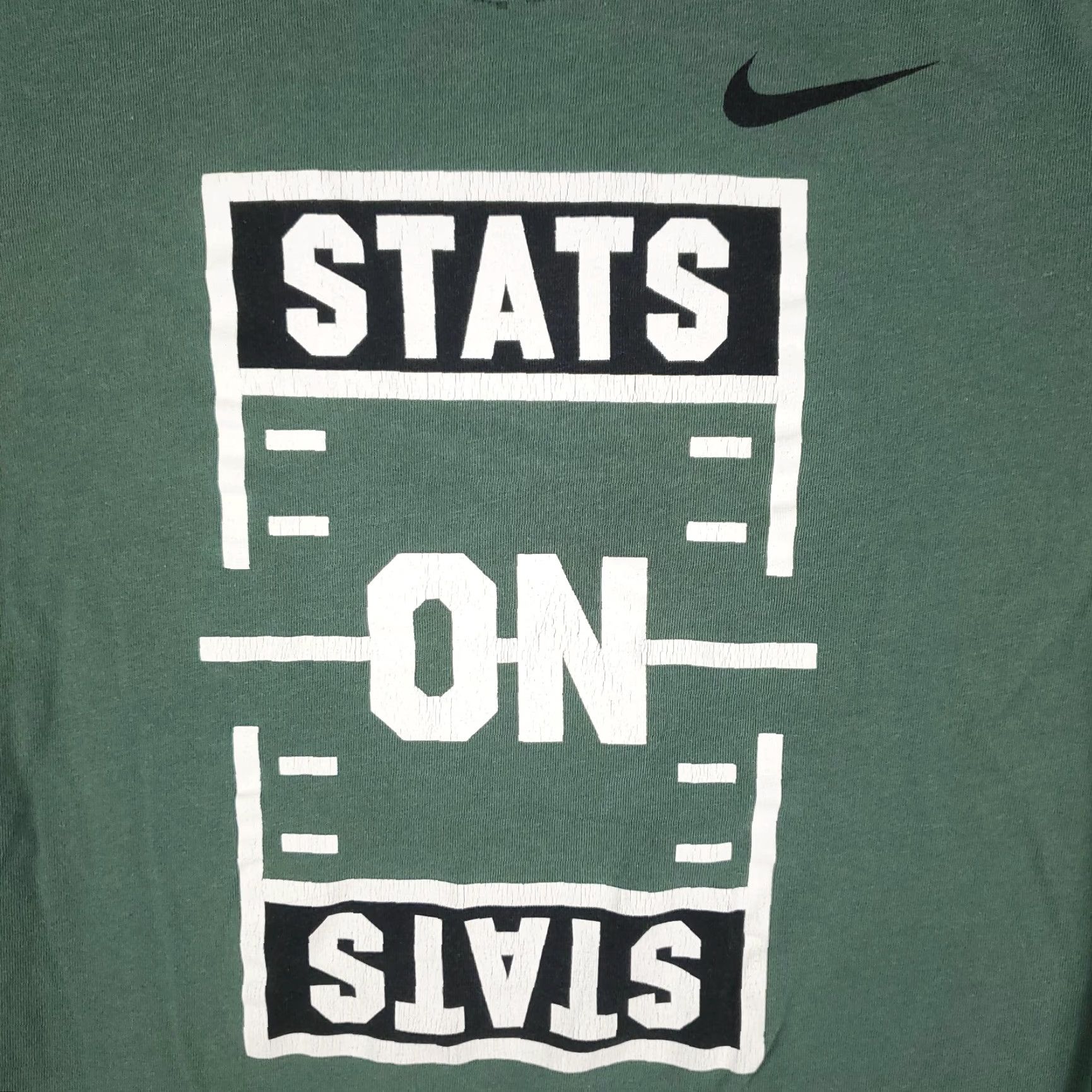 Nike Nike Stats On Stats Green Dri Fit Casual Short Sleeve T-Shirt Mens XL Size US XL / EU 56 / 4 - 3 Thumbnail