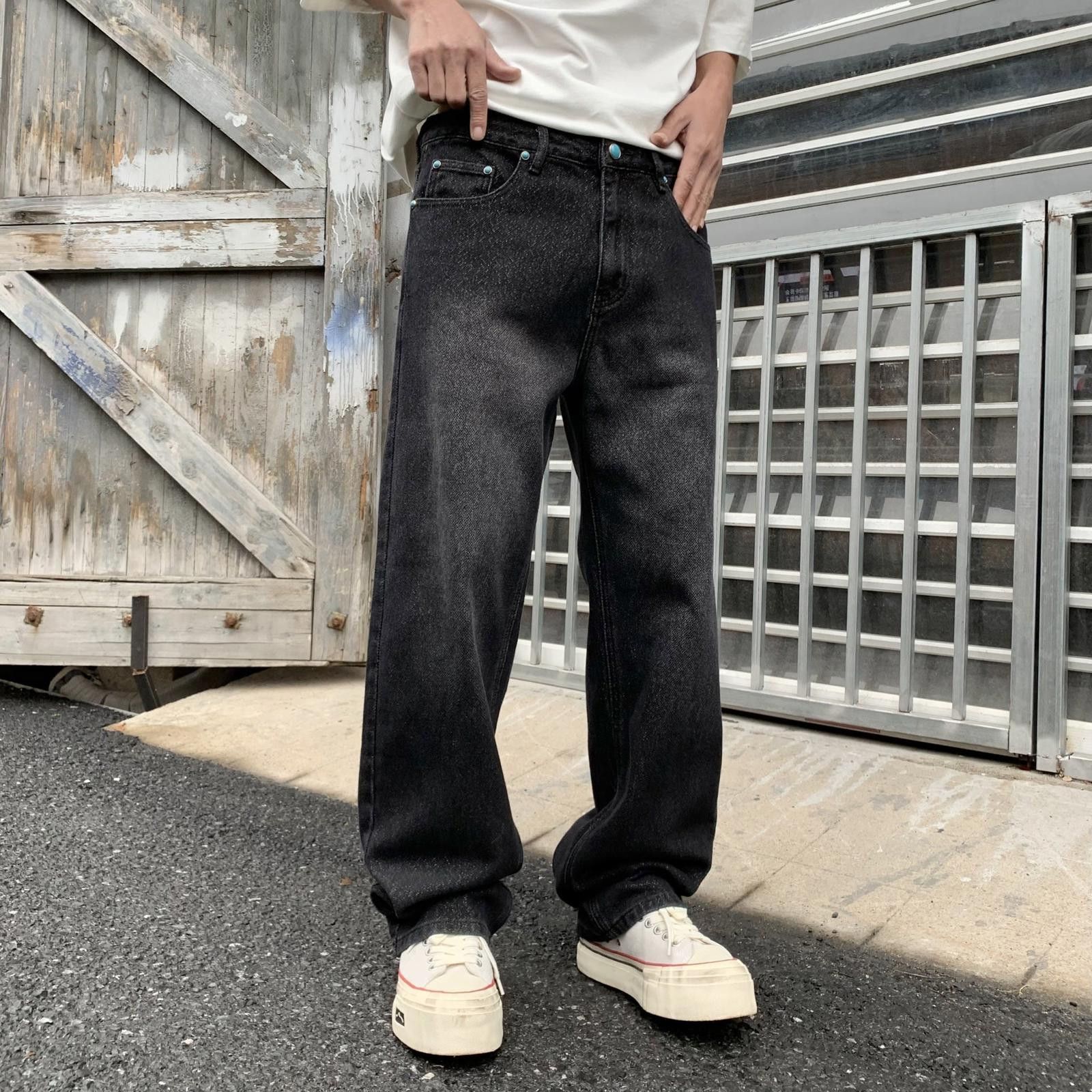 Japanese Brand Black Baggy Loose Fit Casual Denim Jeans Size US 32 / EU 48 - 1 Thumbnail