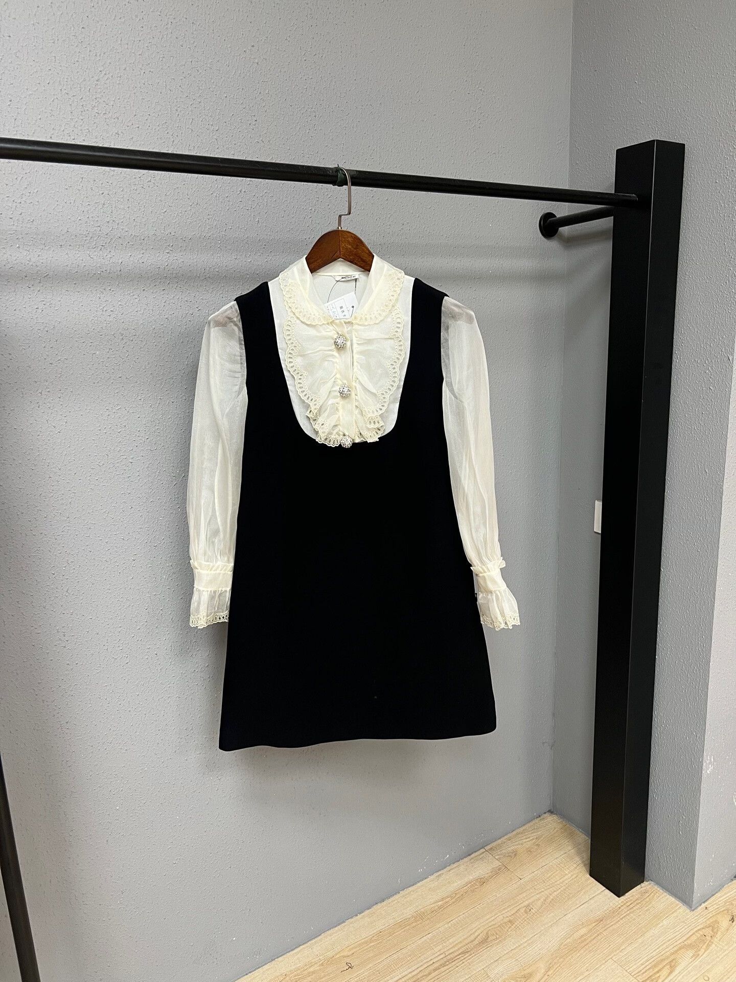 Miu Miu Miu Miu Sheer Panel Dress with Buttons Size M / US 6-8 / IT 42-44 - 1 Thumbnail