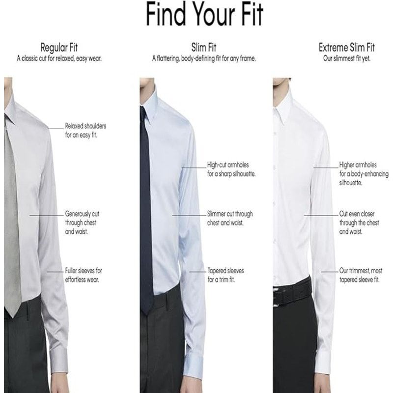 Calvin Klein NWT New Calvin Klein Mens Medium Slim Fit Collared Shirt Size US M / EU 48-50 / 2 - 4 Thumbnail
