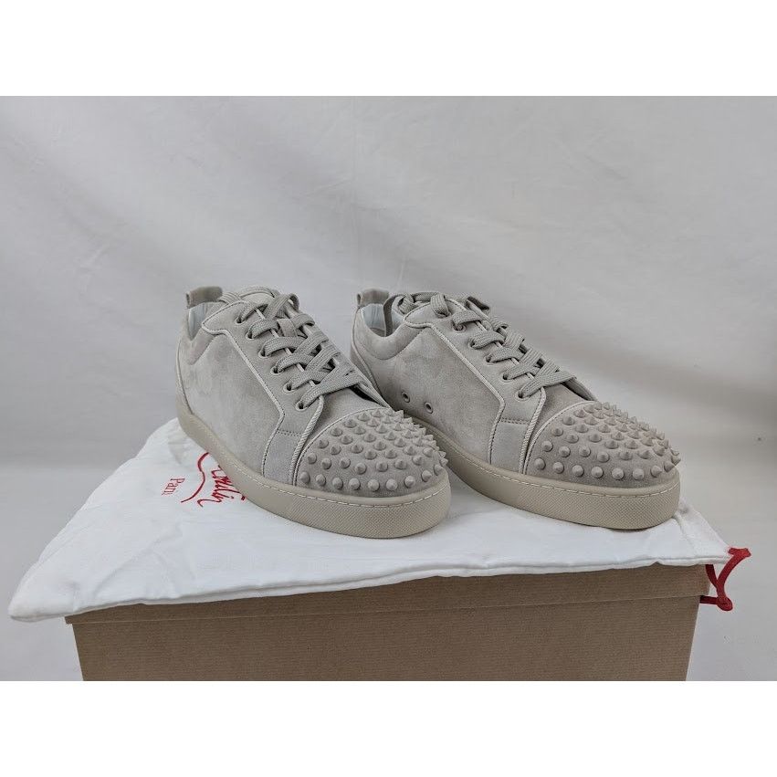 Christian Louboutin o1rshd1 Louis Junior Spikes Orlato Sneakers in Albatre Size US 12 / EU 45 - 1 Thumbnail