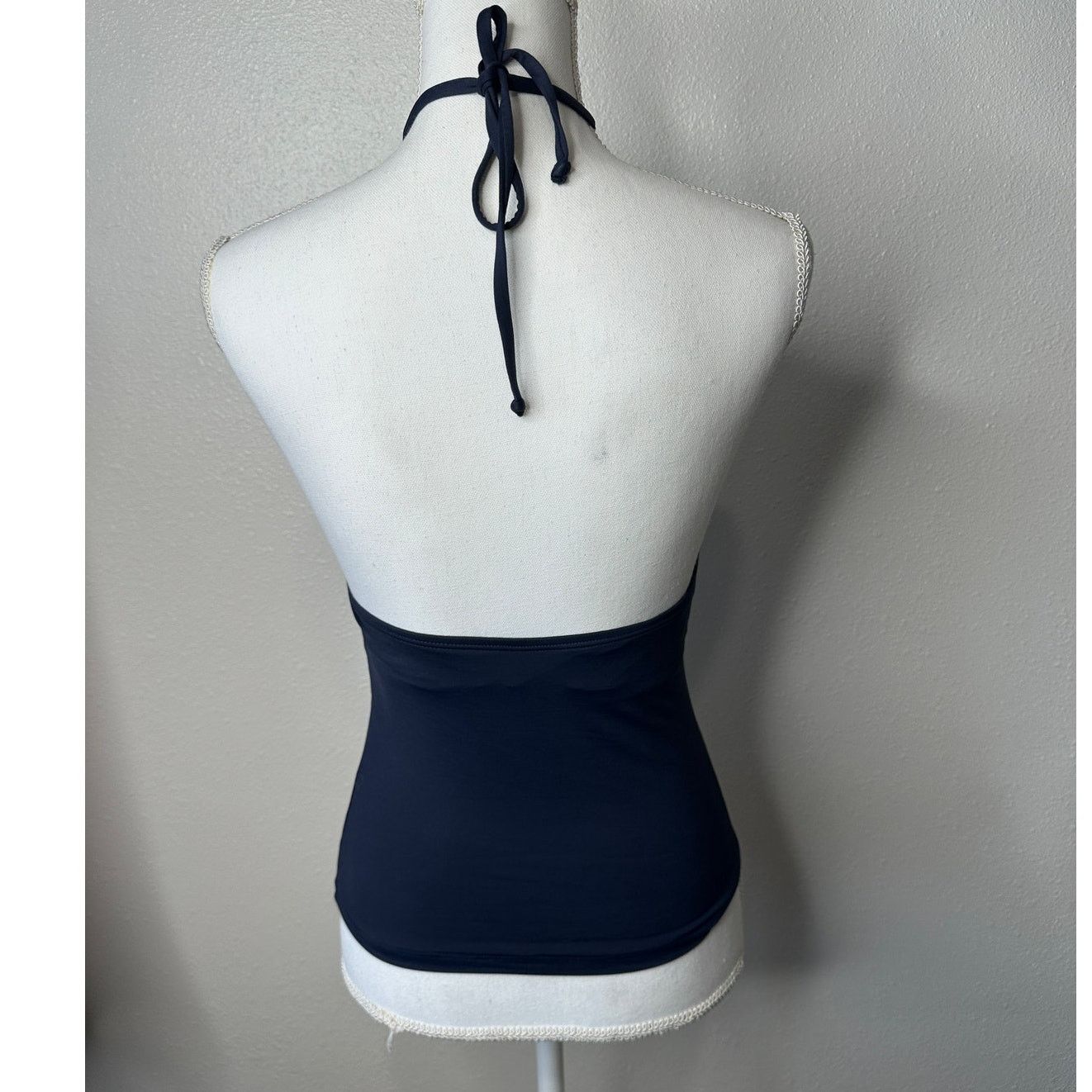Michael Kors Michael Kors Navy Blue Halter Tankini Top XS Gold MK Logo Size XS / US 0-2 / IT 36-38 - 5 Thumbnail