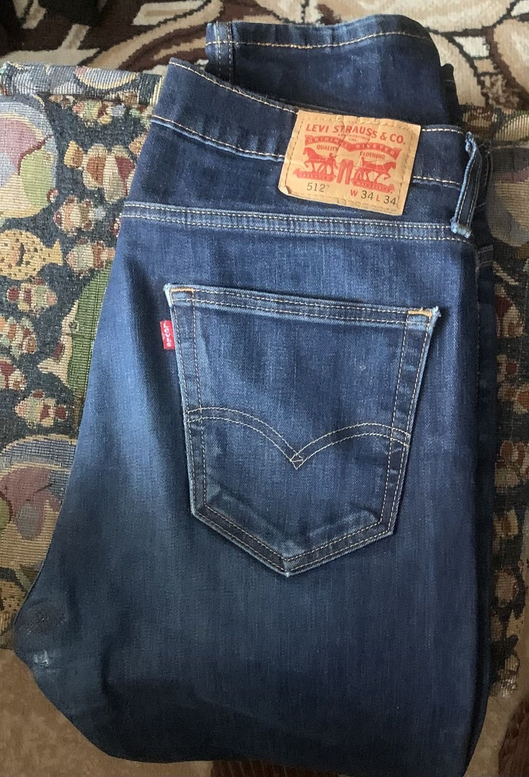 Levi's Levi's 512 Slim Taper Fit Jeans Dark Wash W34 L34 Size US 34 / EU 50 - 2 Thumbnail