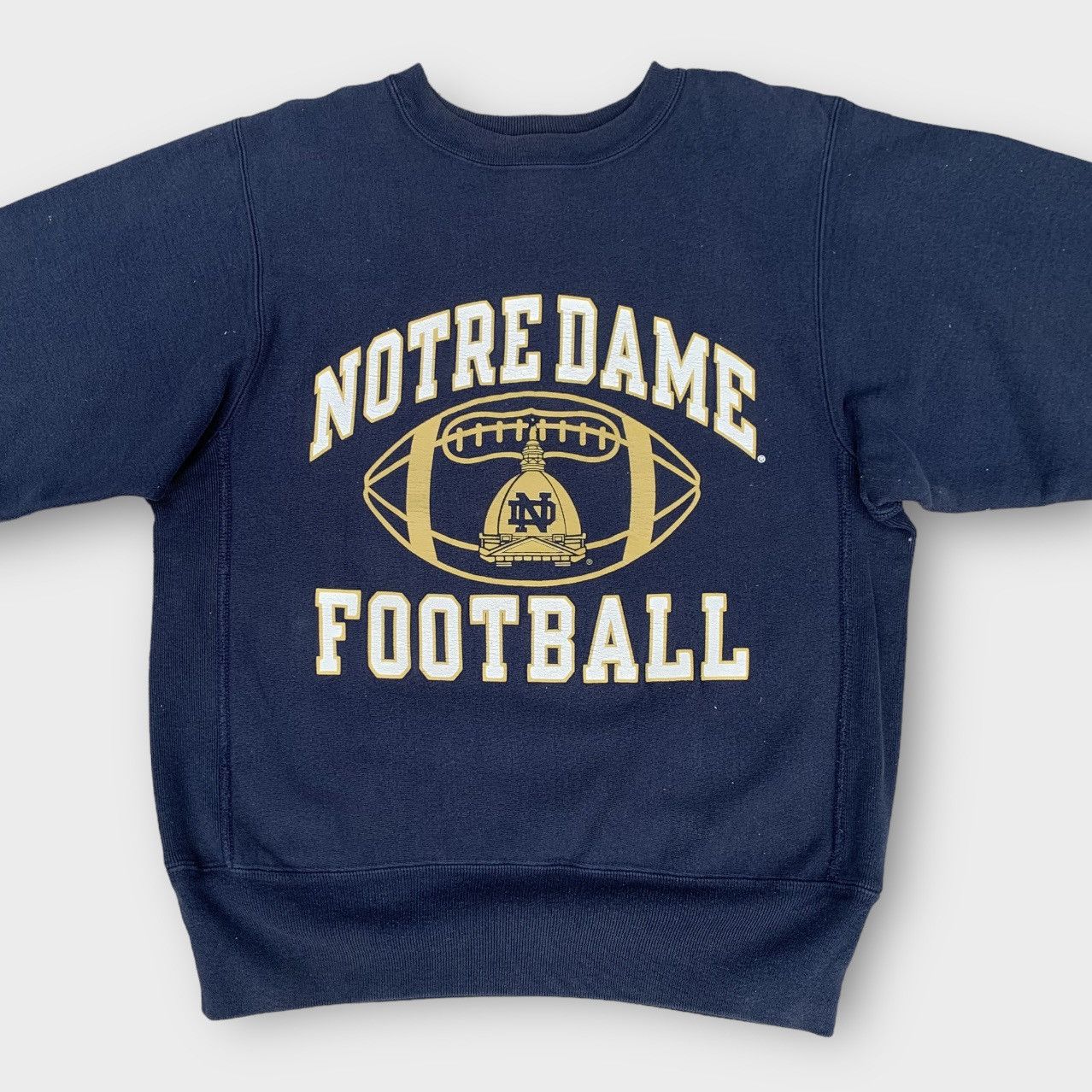 Champion × NCAA Vintage 90s Champion Reverse Weave Notre Dame Football Size M / US 6-8 / IT 42-44 - 4 Thumbnail