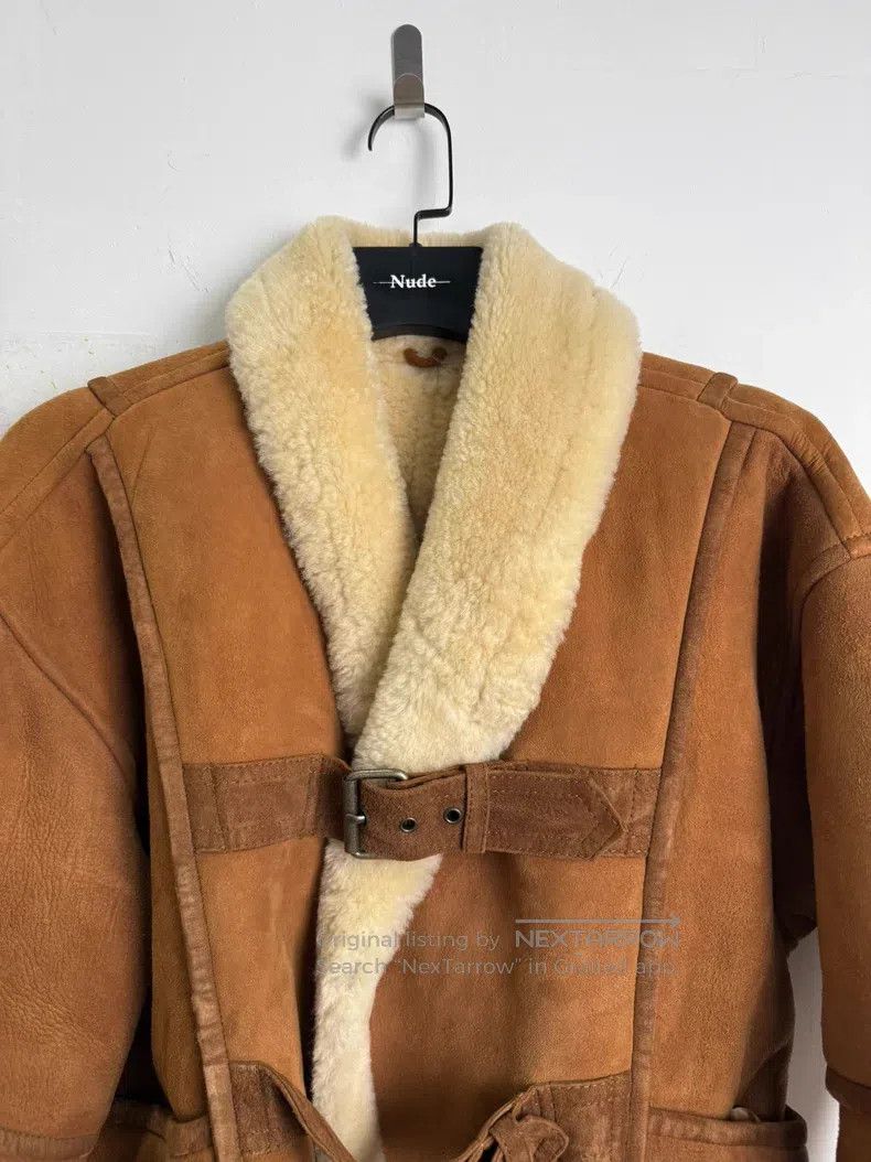Issey Miyake Issey Miyake Extra thick sheepskin belted jacket Size S / US 4 / IT 40 - 3 Thumbnail