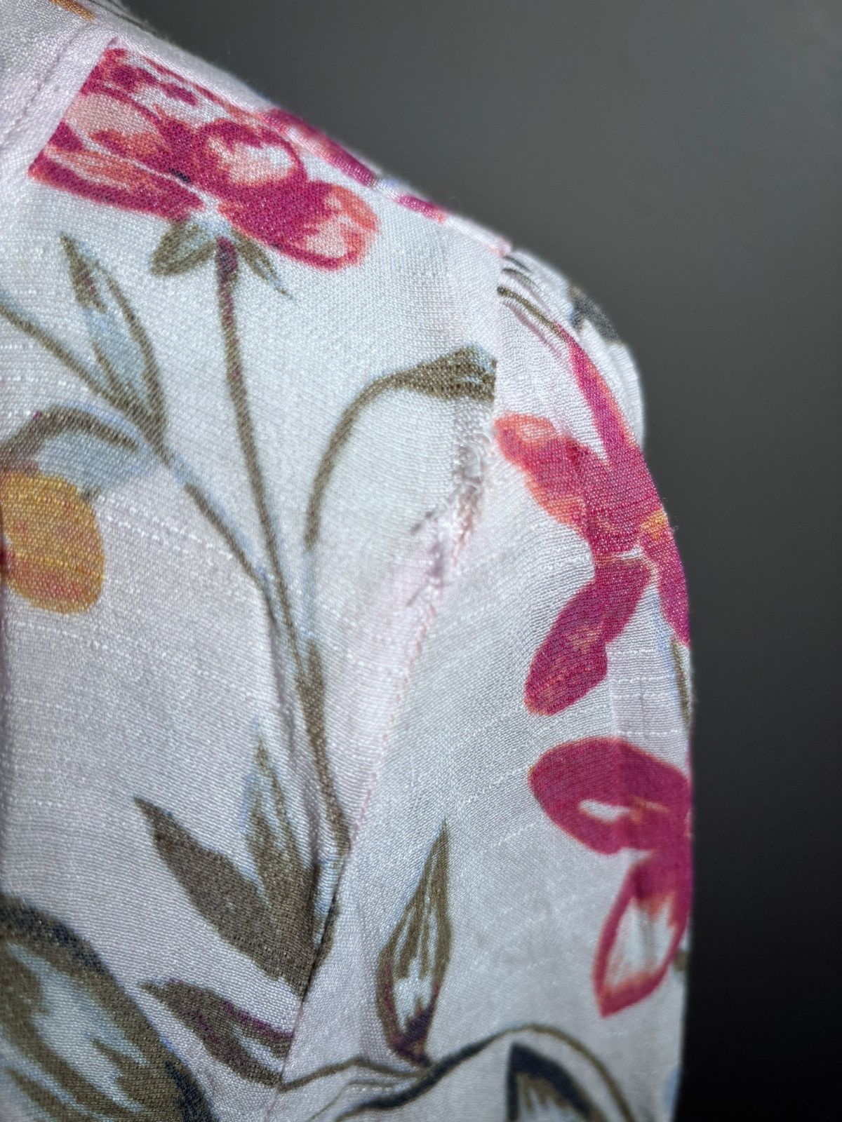 Other Zac & Rachel Linen Floral Blouse Size L / US 10 / IT 46 - 8 Thumbnail