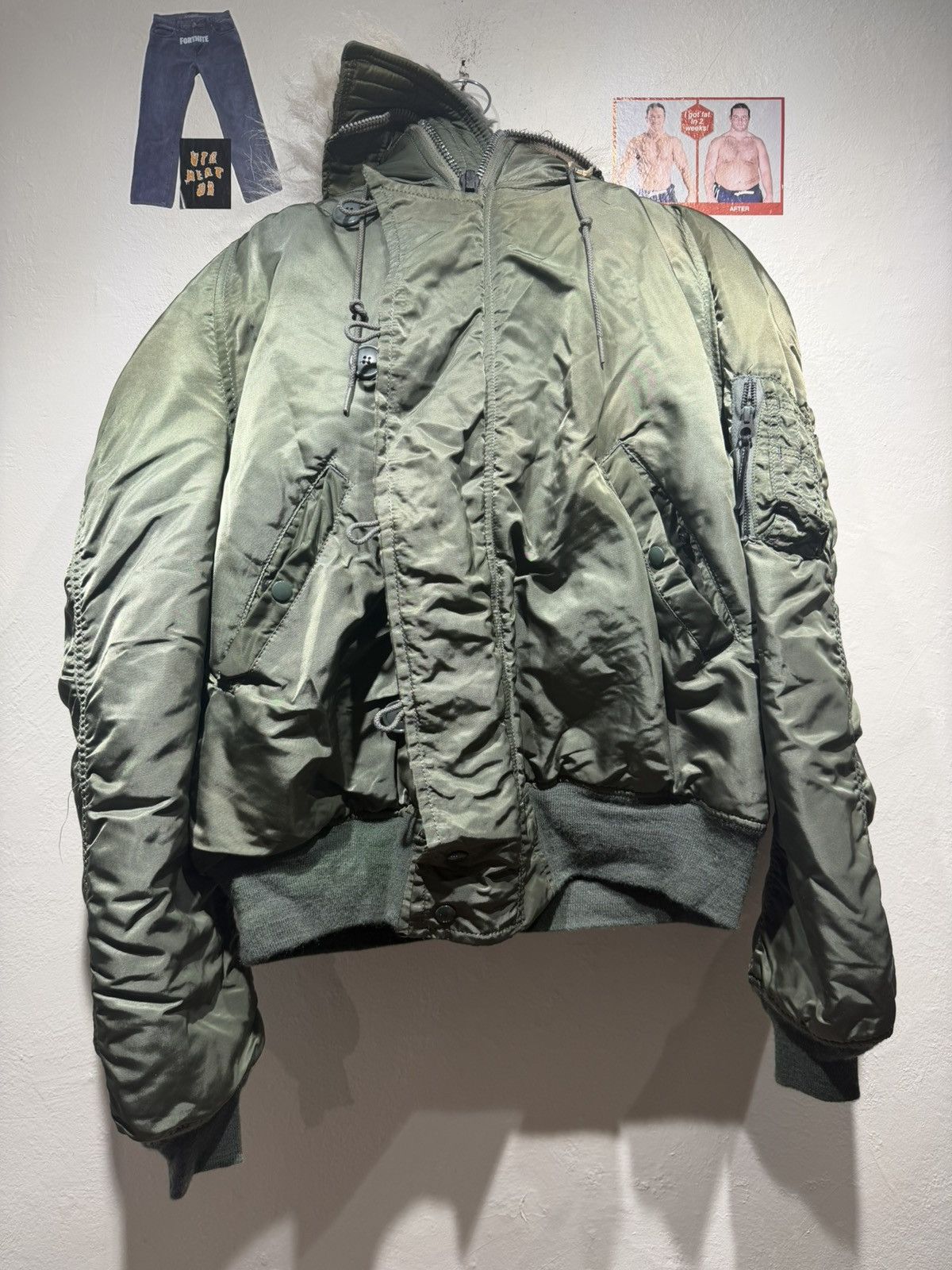 Alpha Industries Vintage 80s Alpha Industries N-2 Jacket Size US L / EU 52-54 / 3 - 1 Thumbnail