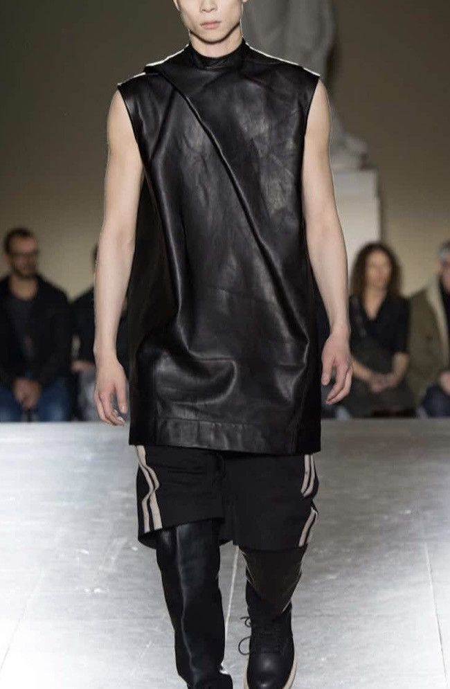 Rick Owens Rick Owens MOODY FW14 Leather Vest Top Size US S / EU 44-46 / 1 - 1 Thumbnail