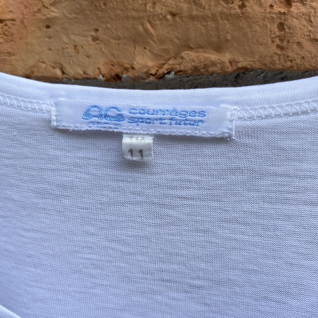 Courreges Courreges White Short Sleeve Logo Print T-Shirt Size US M / EU 48-50 / 2 - 7 Thumbnail