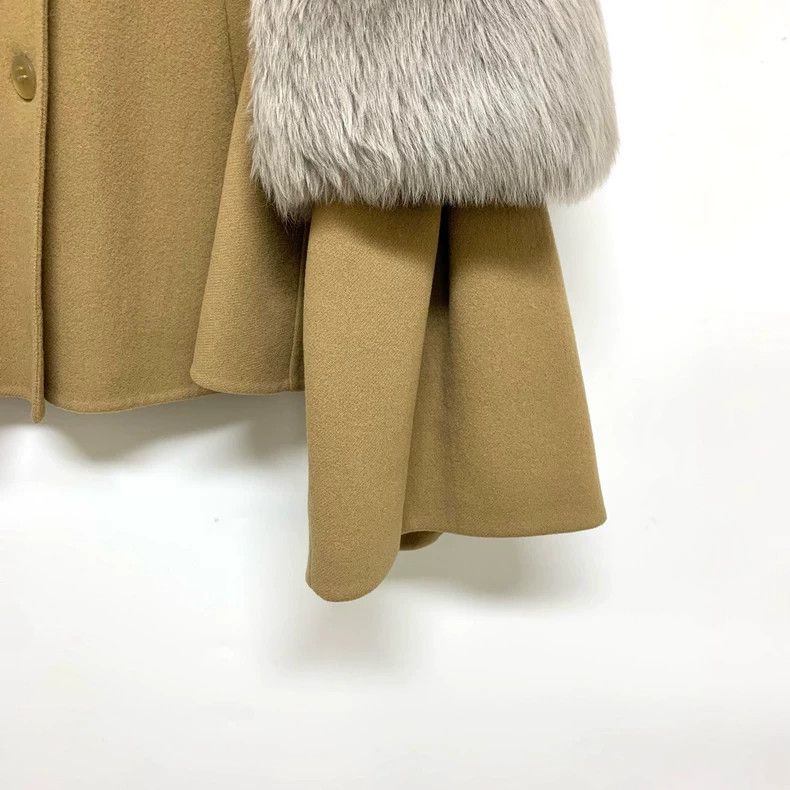 Loewe LOEWE Short apricot wool coat Size XXS / US 00 / IT 34 - 6 Thumbnail