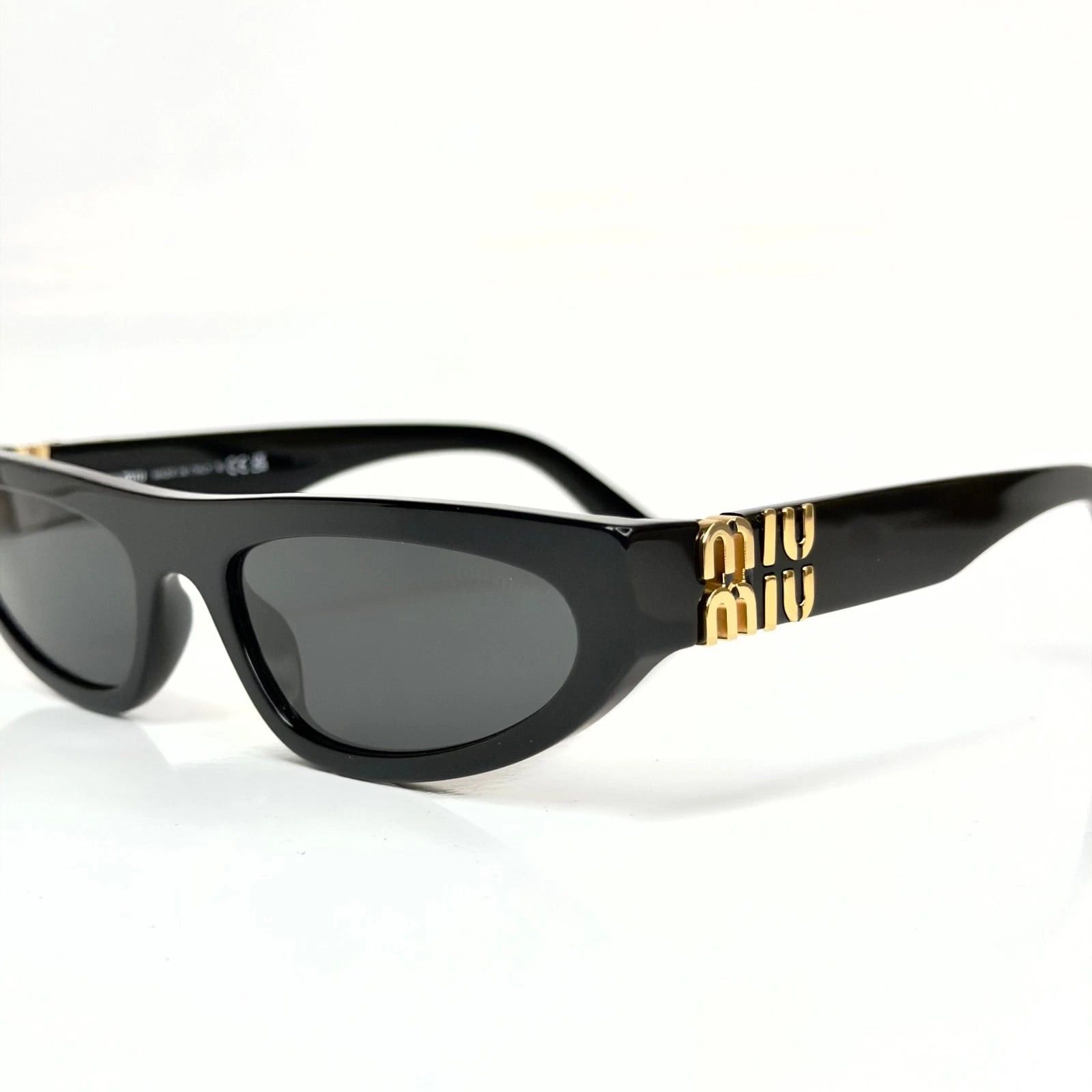 Miu Miu MIU MIU MU07ZS GLIPMSE LOGO 07Z Black Luxury Fashion Size ONE SIZE - 4 Thumbnail