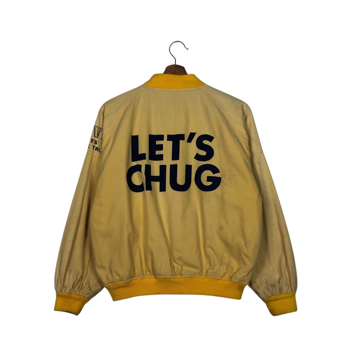 Japanese Brand 📌Sing Guts Bomber Jacket Spell Out Big Logo Issey Miyake Size US M / EU 48-50 / 2 - 9 Thumbnail