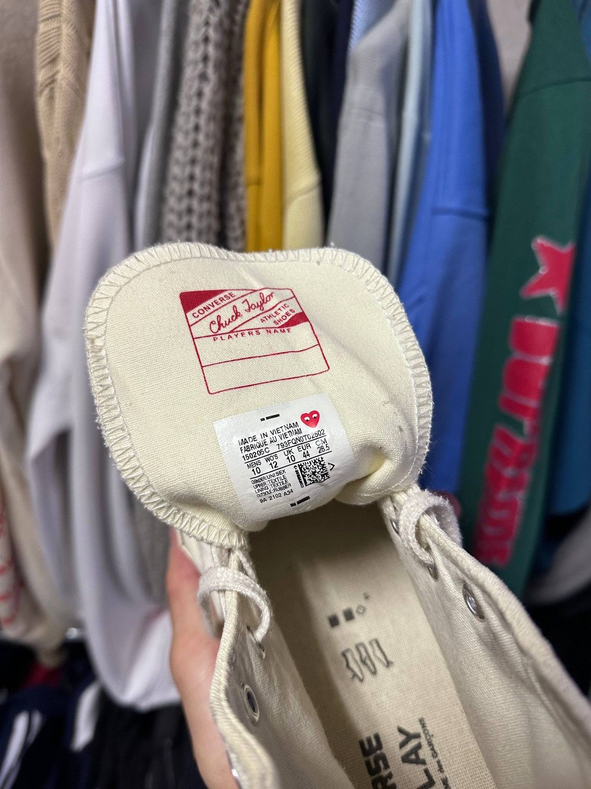 CDG by Comme des Garcons Vintage CDG Comme Des Garcons Play Converse Sneakers US 10 Size US 10 / EU 43 - 10 Thumbnail