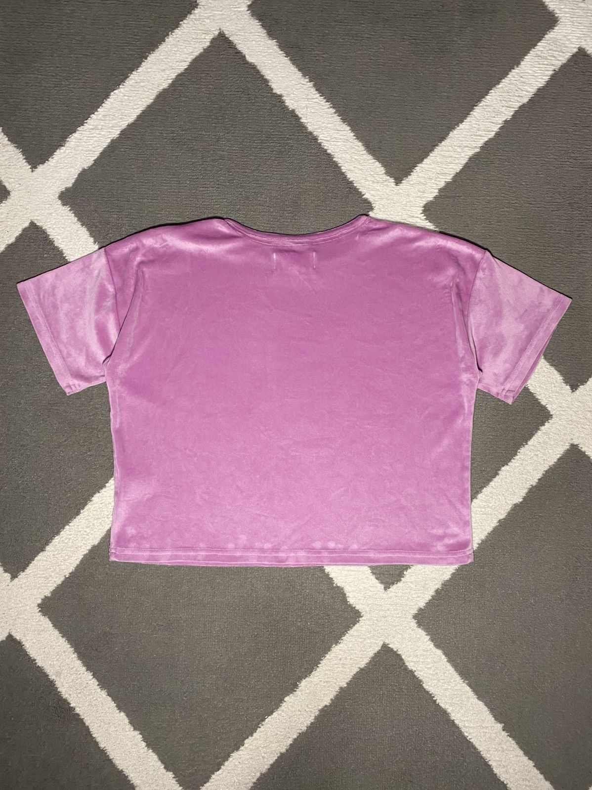 Juicy Couture × Vintage Juicy Couture Pink Velvet boxy cropped T-shirt with logo Size S / US 4 / IT 40 - 7 Thumbnail