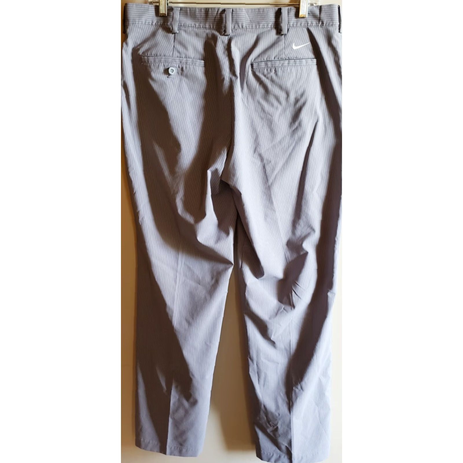 Nike Men's Nike Golf Pants Tour Performance Dri-Fit Stretch Gray Striped 34x32 Regular Slim? No tag Pre-owned Size US 34 / EU 50 - 5 Thumbnail