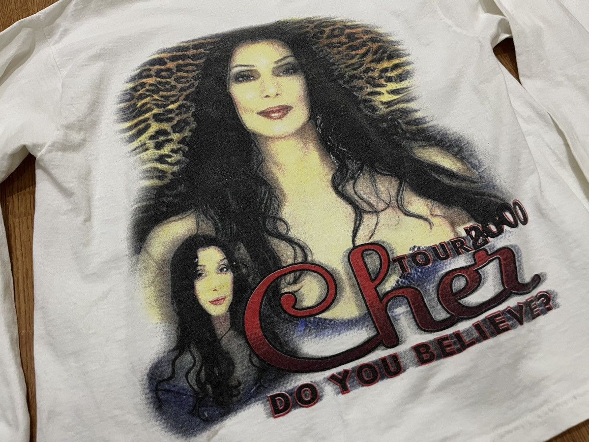 Vintage Cher Do you Believe 2000s Tour Double Sided Long Sleeve Tee Size US L / EU 52-54 / 3 - 5 Thumbnail